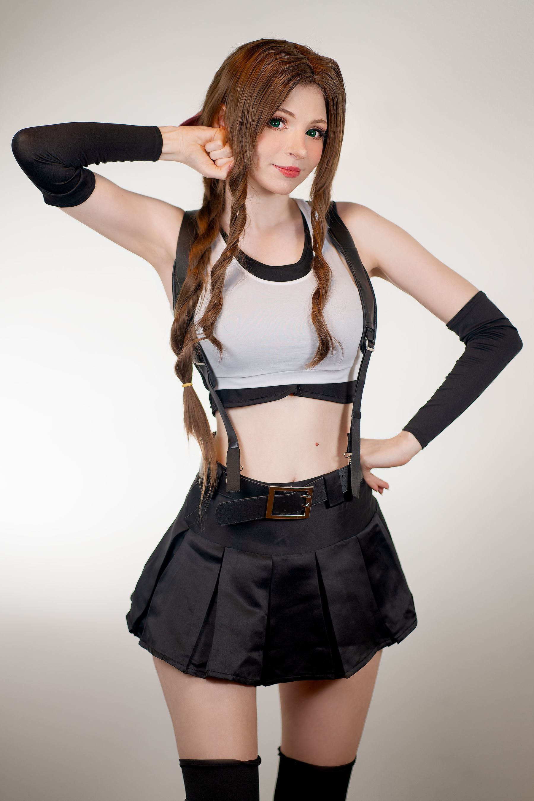 [网红COSER写真] Peach milky – Aerith Tifa Swap-秀臀网-高品质图集网