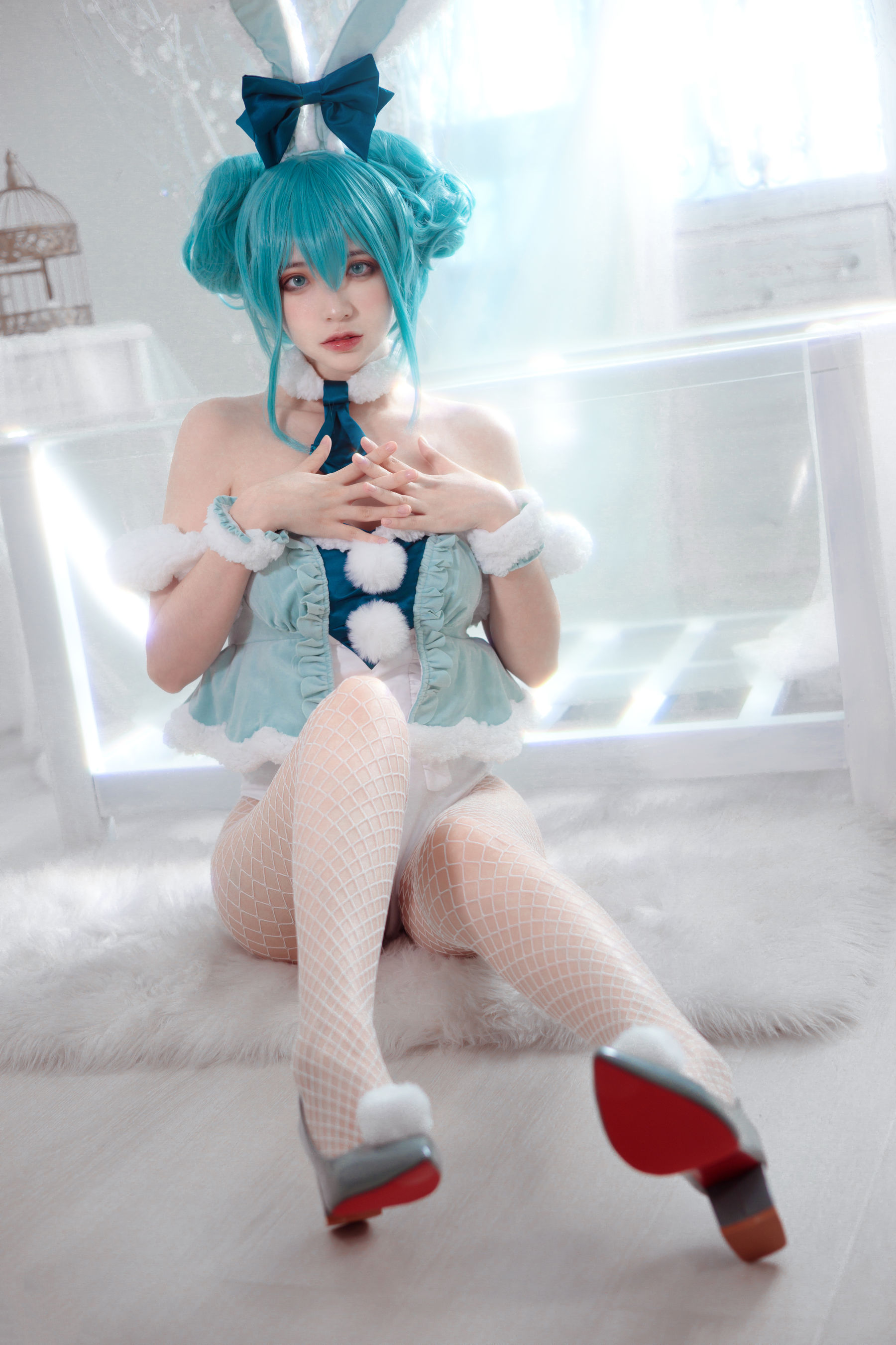 [网红COSER写真] 疯猫ss – miku初音兔女郎-秀臀网-高品质图集网