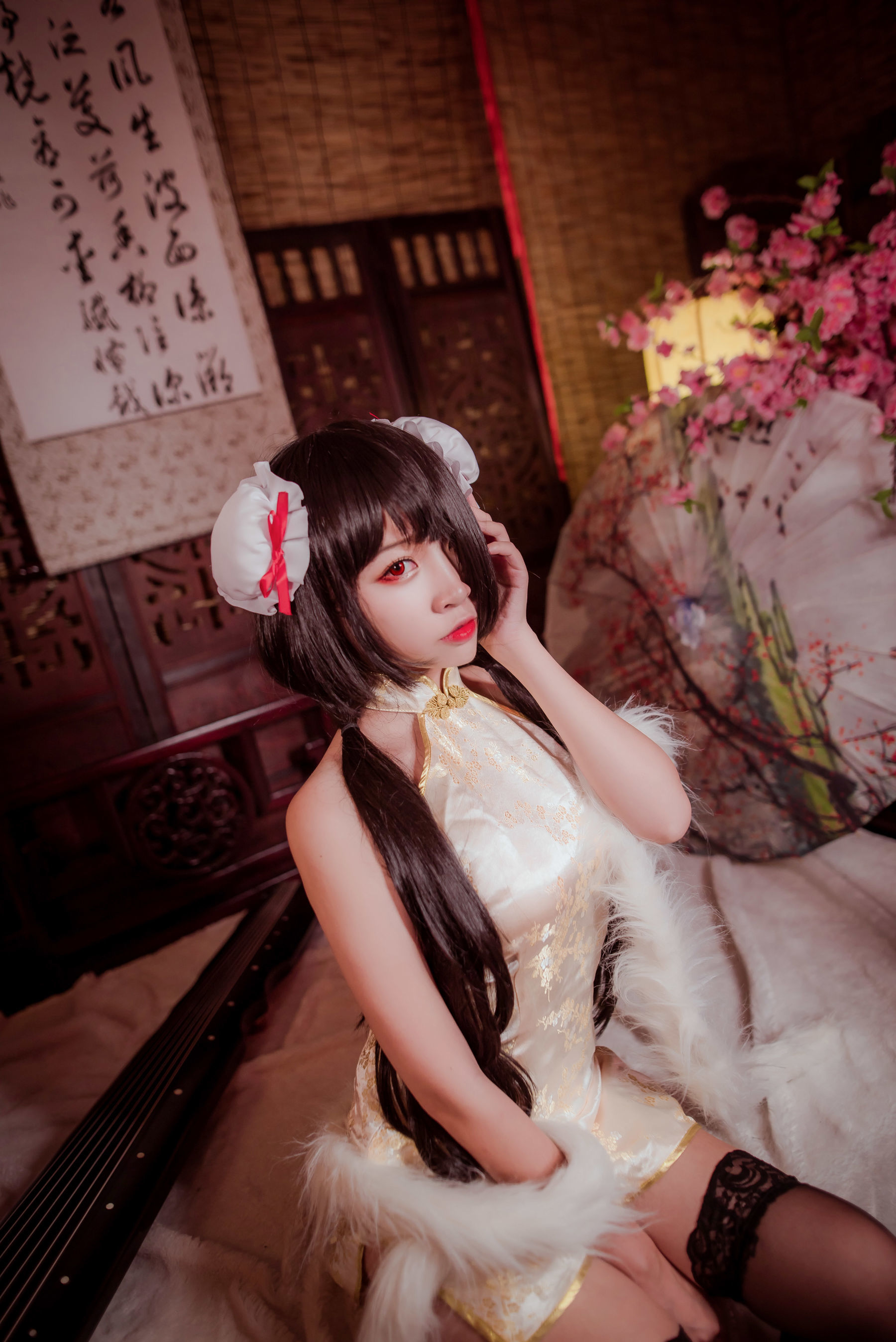 人气Coser二佐Nisa 狂三旗袍-蕾丝百合网-美图分享,Cosplay美图,私房写真,套图下载