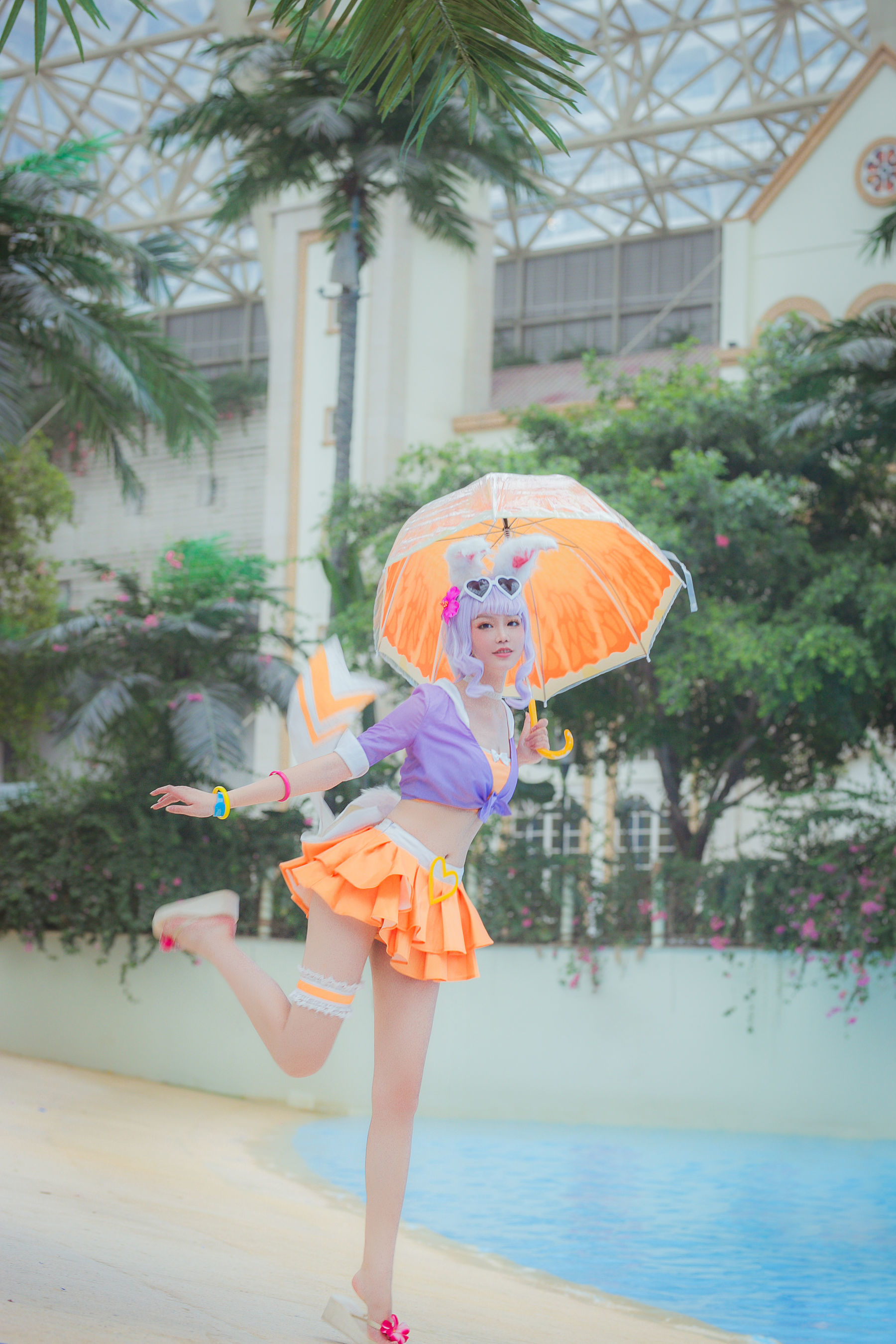 人气coser戚顾儿MIKI 王者荣耀 公孙离蜜桔之夏-蕾丝百合网-美图分享,Cosplay美图,私房写真,套图下载