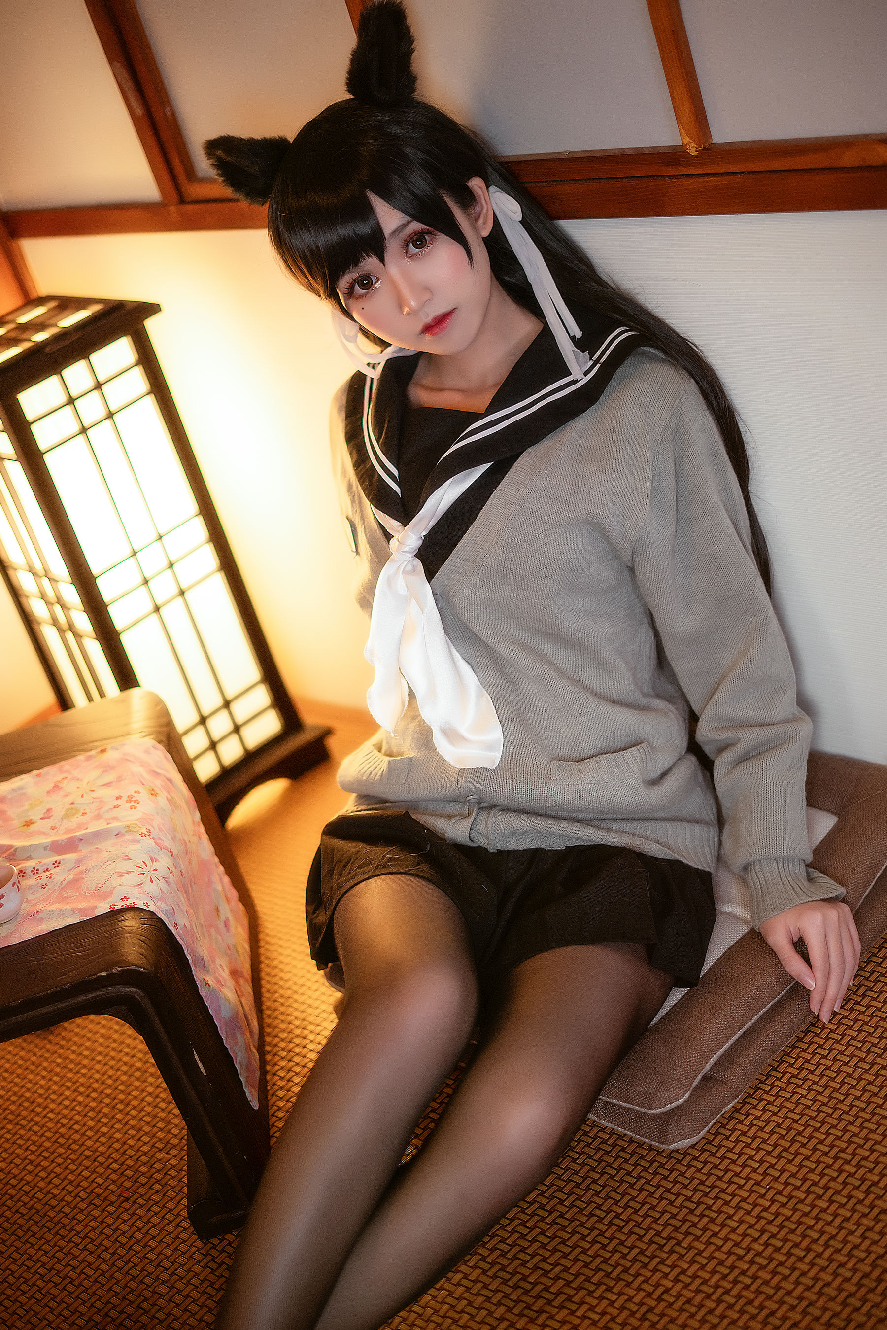 [萝莉COS] 鳗鱼霏儿 – 碧蓝航线 校服-蕾丝百合网-美图分享,Cosplay美图,私房写真,套图下载