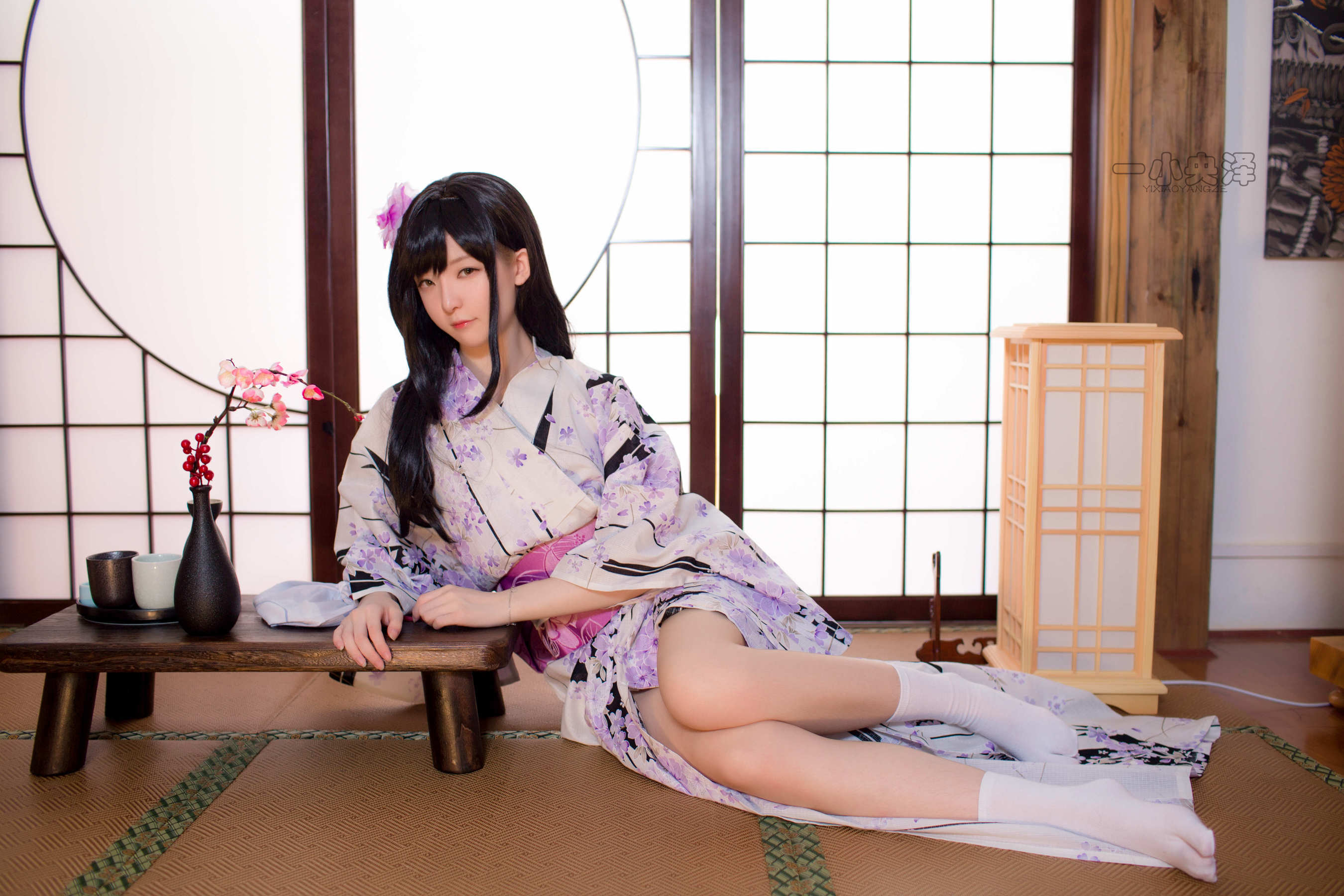 [萝莉COS] 一小央泽 – 和服短袜-蕾丝百合网-美图分享,Cosplay美图,私房写真,套图下载