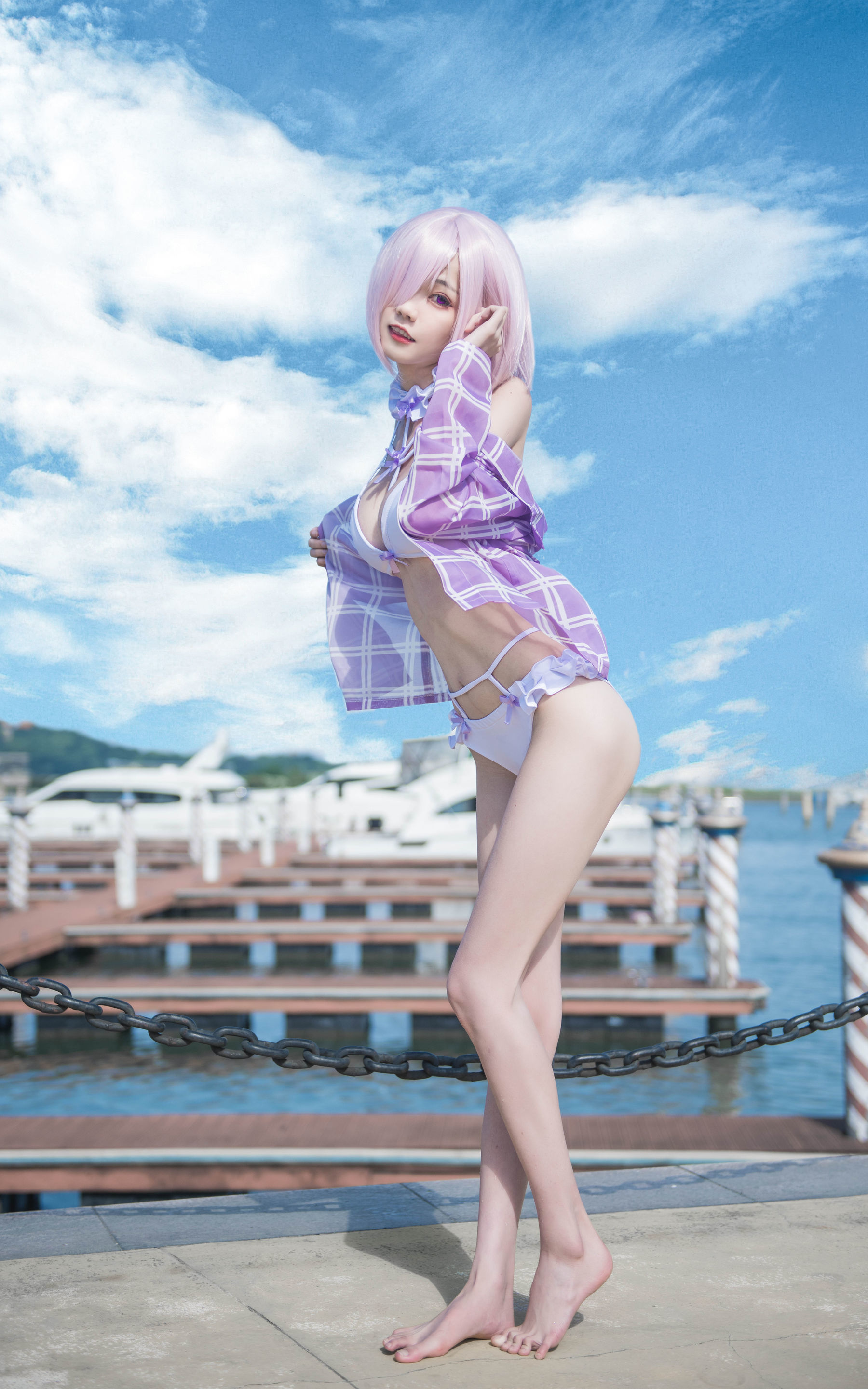 [萝莉COS] 小妖精你的负卿 – 玛修泳装-蕾丝百合网-美图分享,Cosplay美图,私房写真,套图下载