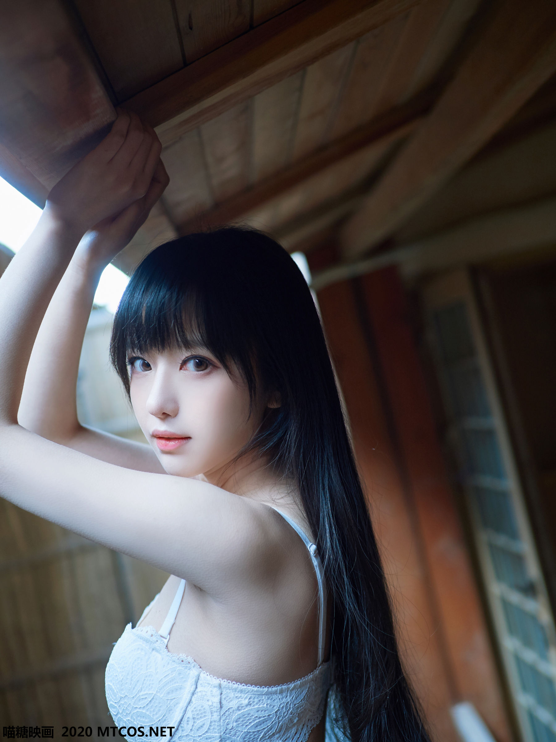 图片[9]-[喵糖映画] VOL.147 小鹿鹿 白色泳装之温泉-秀臀网-高品质图集网