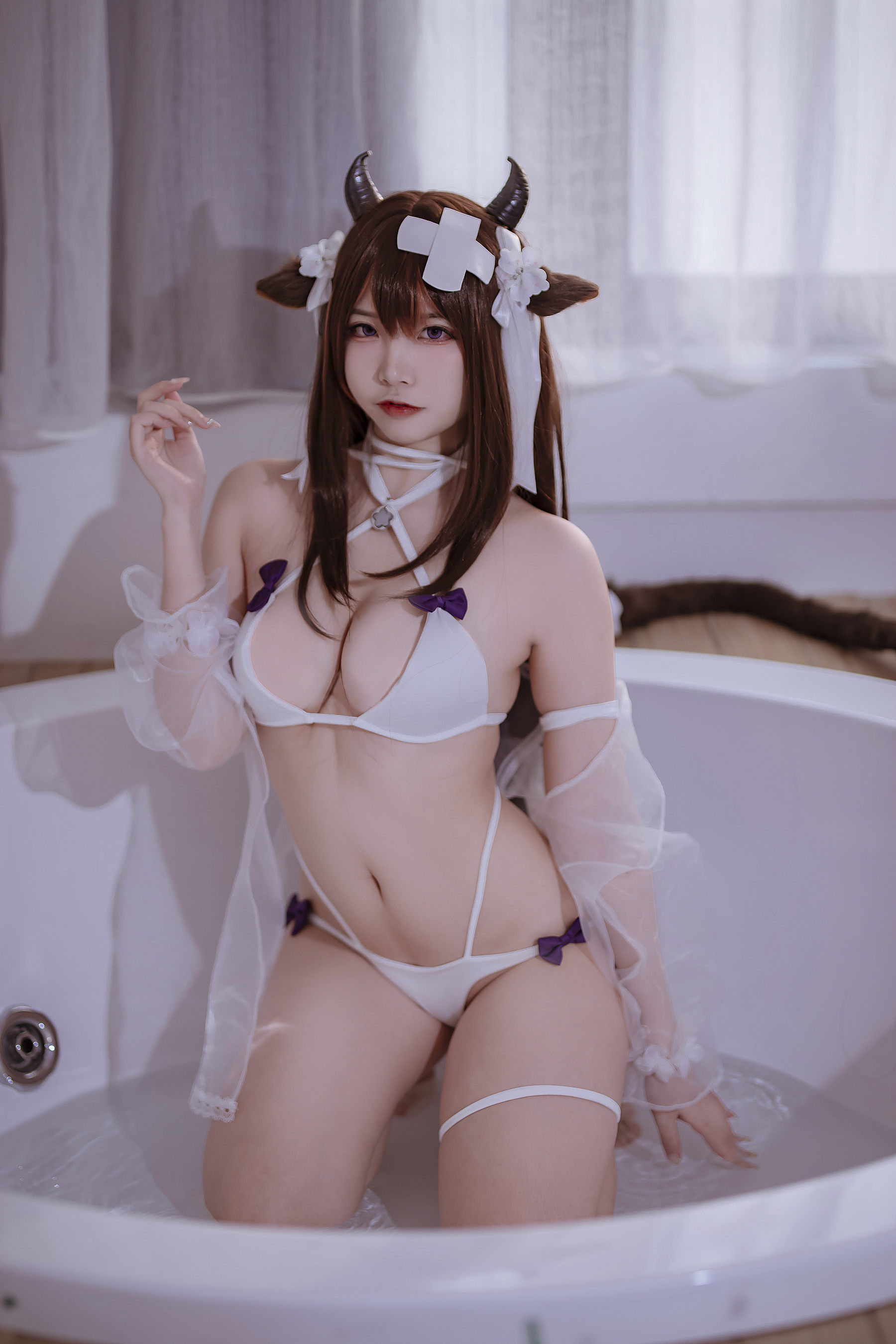 人气Coser二佐Nisa – 碧蓝樫野泳装-蕾丝百合网-美图分享,Cosplay美图,私房写真,套图下载