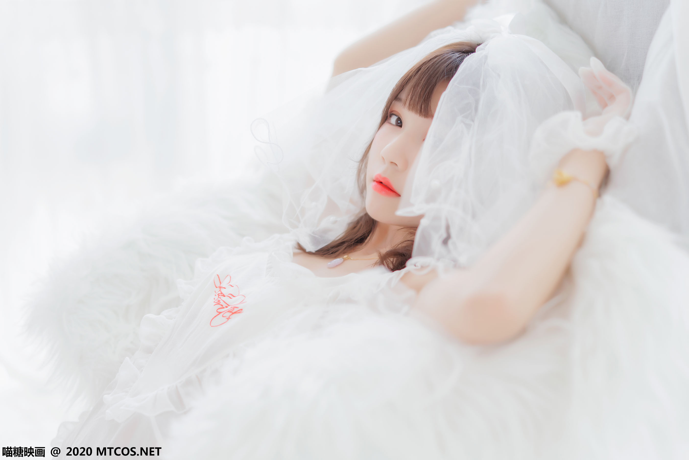 图片[8]-[喵糖映画] VOL.186 桜桃喵 纯白轻纱-秀臀网-高品质图集网