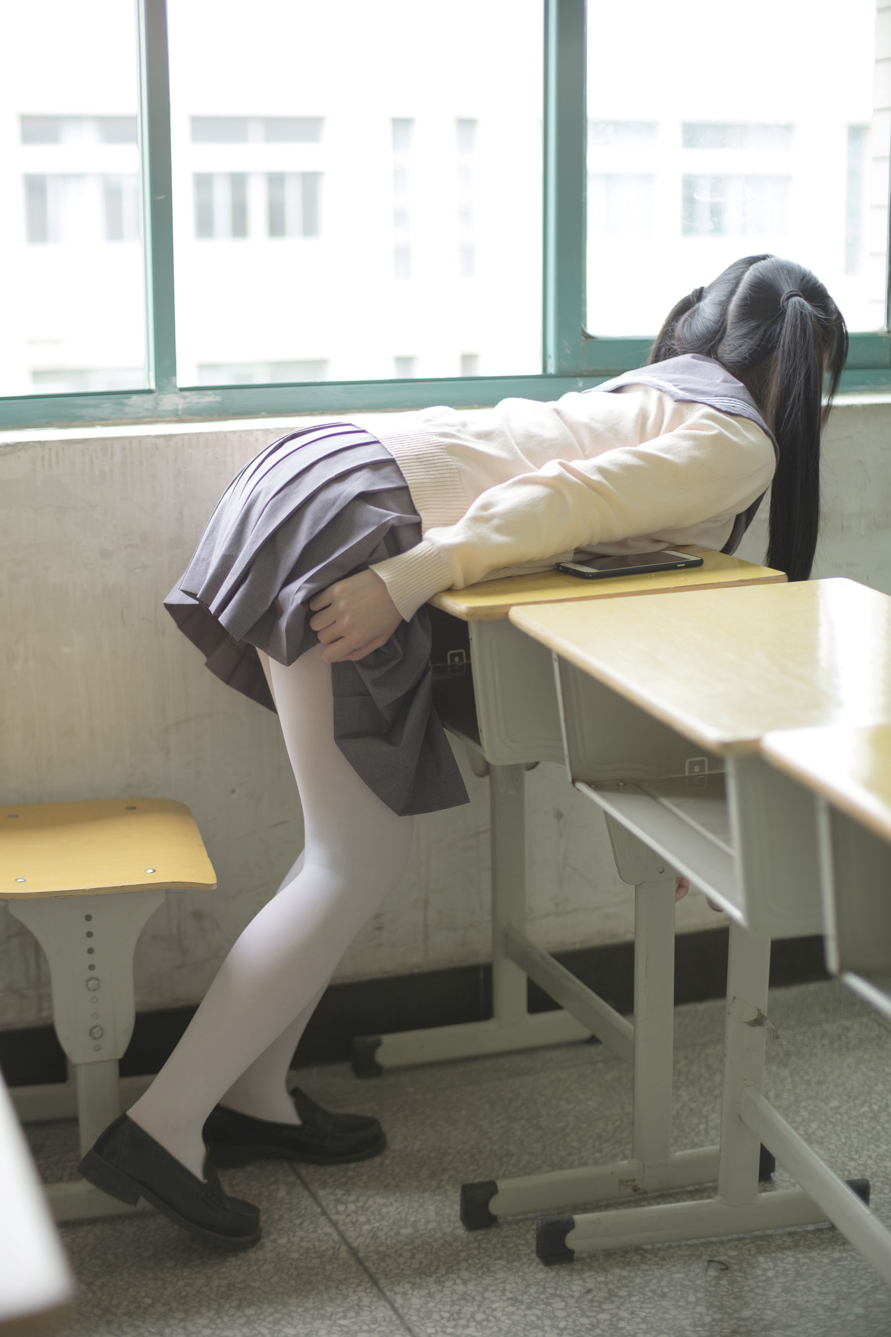 图片[3]-[森萝财团] X-017 JK校服白丝-蕾丝百合网-美图分享,Cosplay美图,私房写真,套图下载