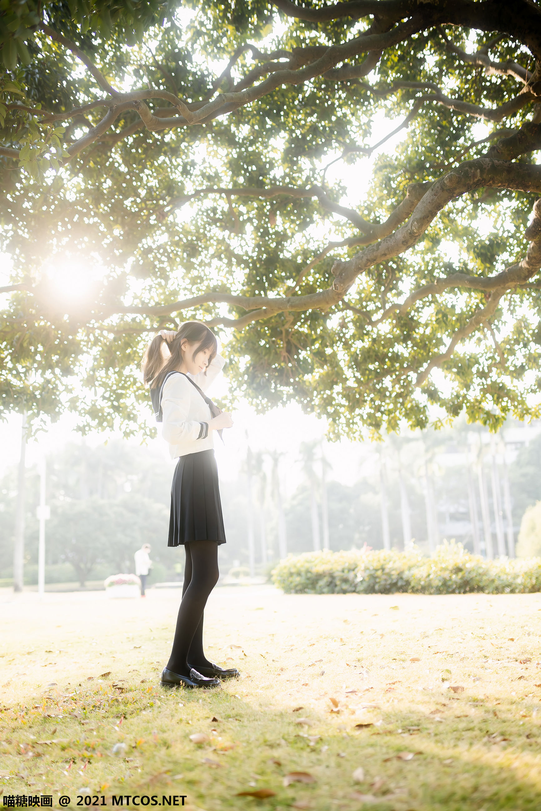 图片[8]-[喵糖映画] VOL.409 祖木子 黄昏下的JK-秀臀网-高品质图集网