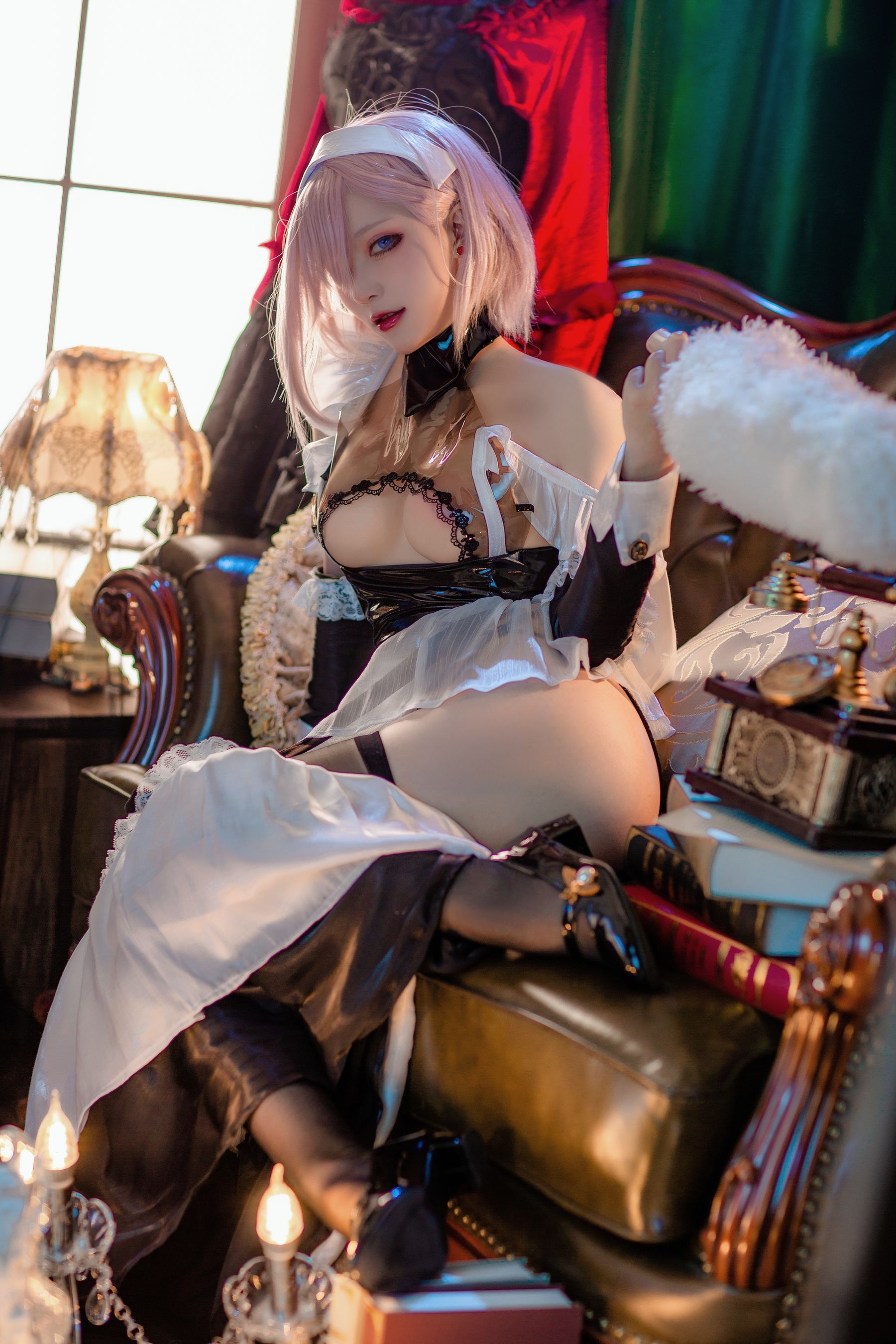 [网红COSER写真] 起司块wii写真 – 宫本武藏 女仆-秀臀网-高品质图集网