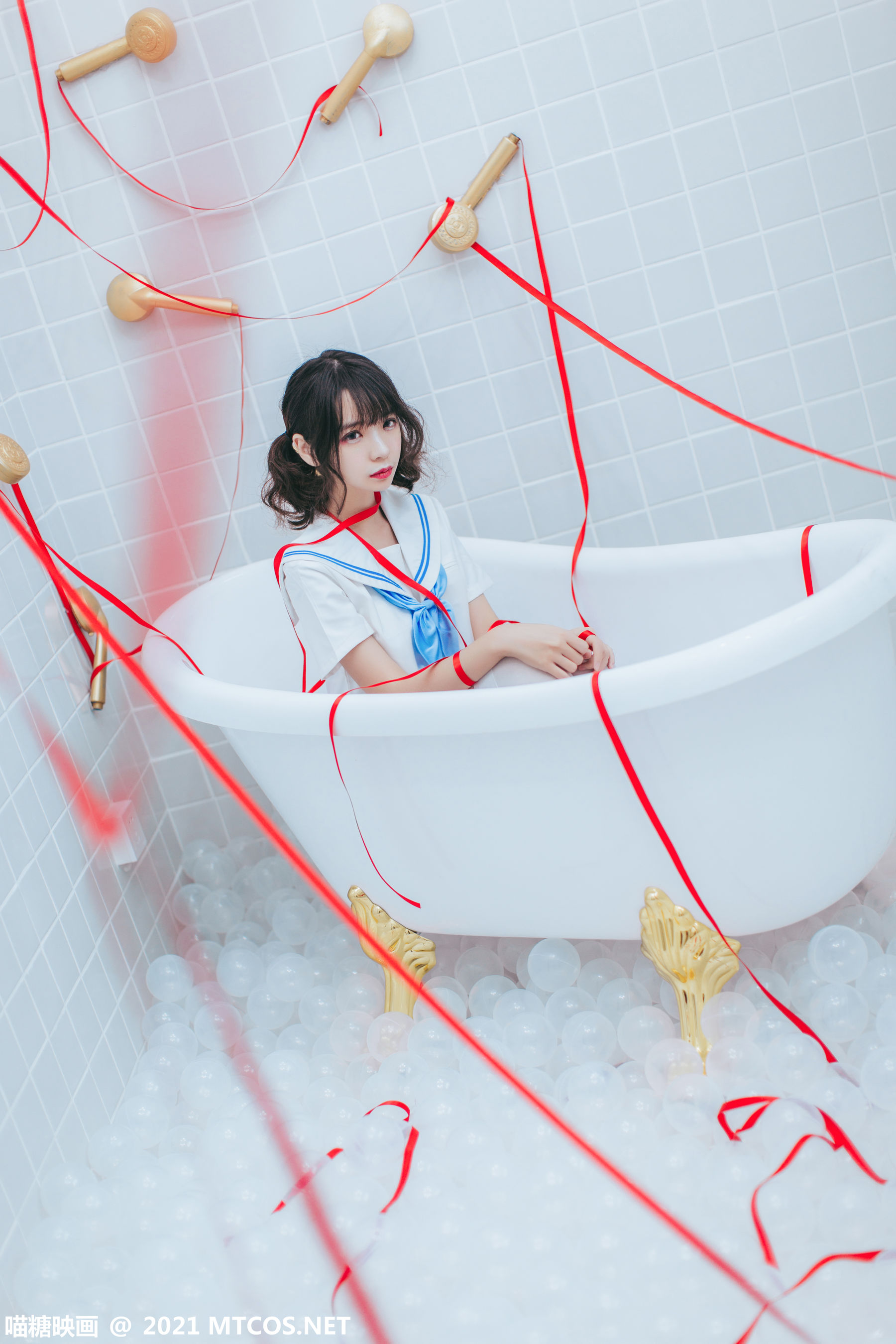 图片[2]-[喵糖映画] VOL.364 疯猫ss 浴室JK-蕾丝百合网-美图分享,Cosplay美图,私房写真,套图下载