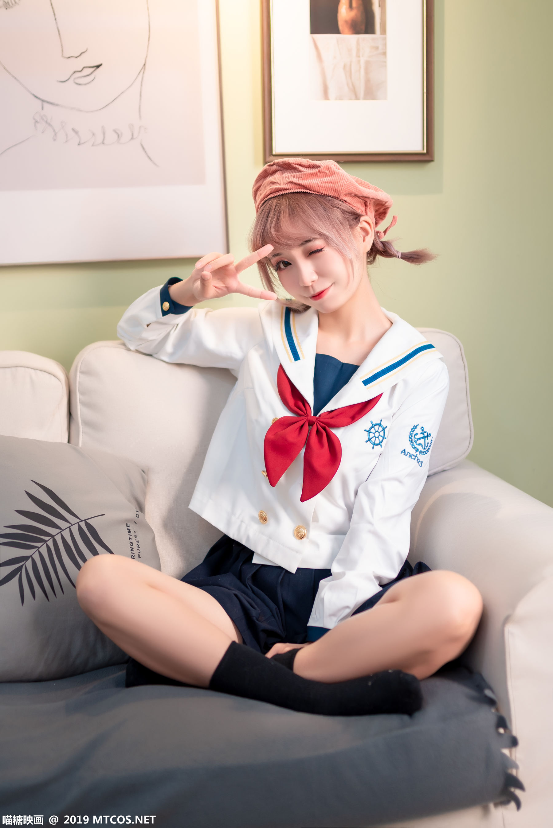 图片[9]-[喵糖映画] SPL.011 绿民俗JK-秀臀网-高品质图集网