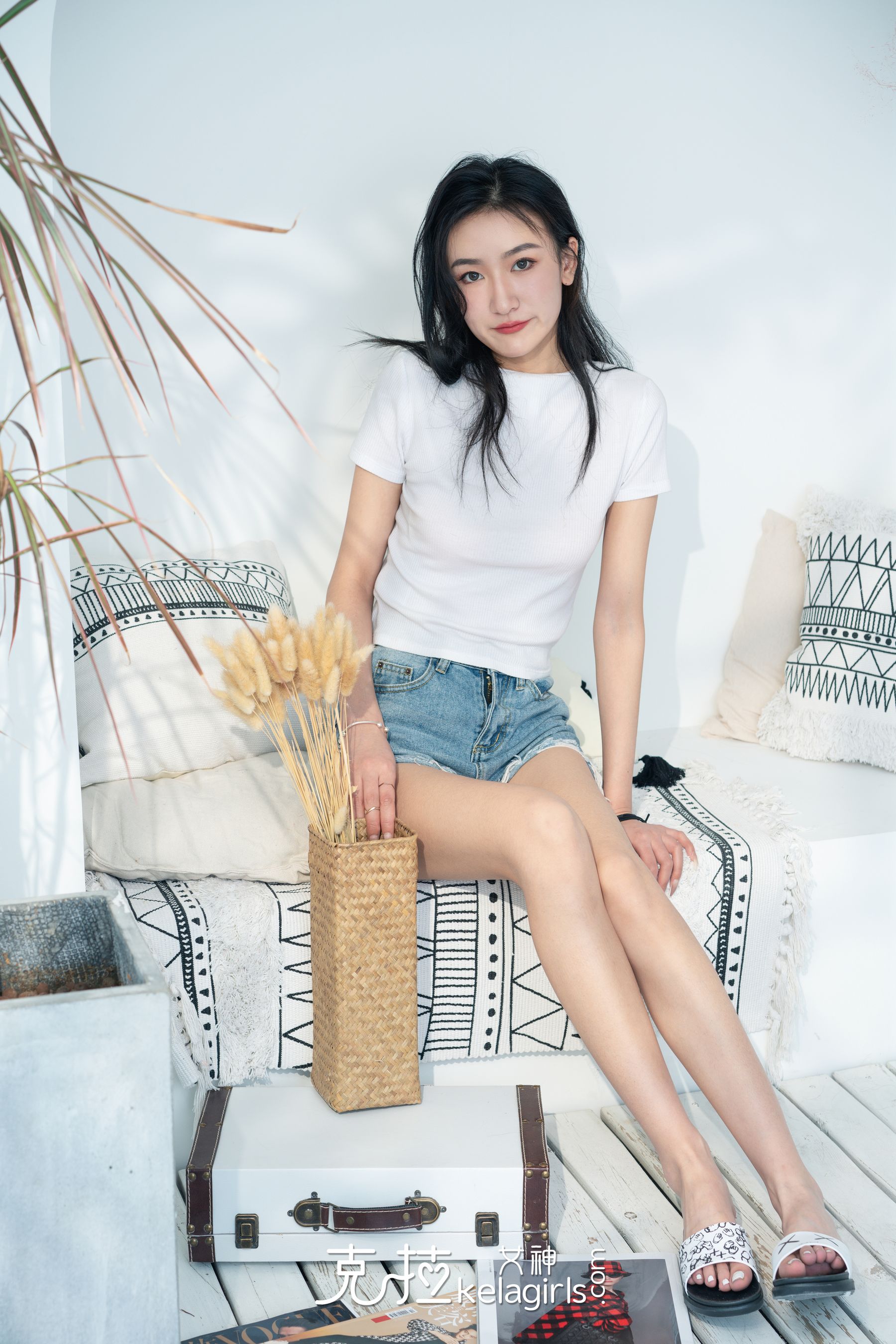 [克拉女神Kelagirls] 燕妮 简约凉拖-秀臀网-高品质图集网