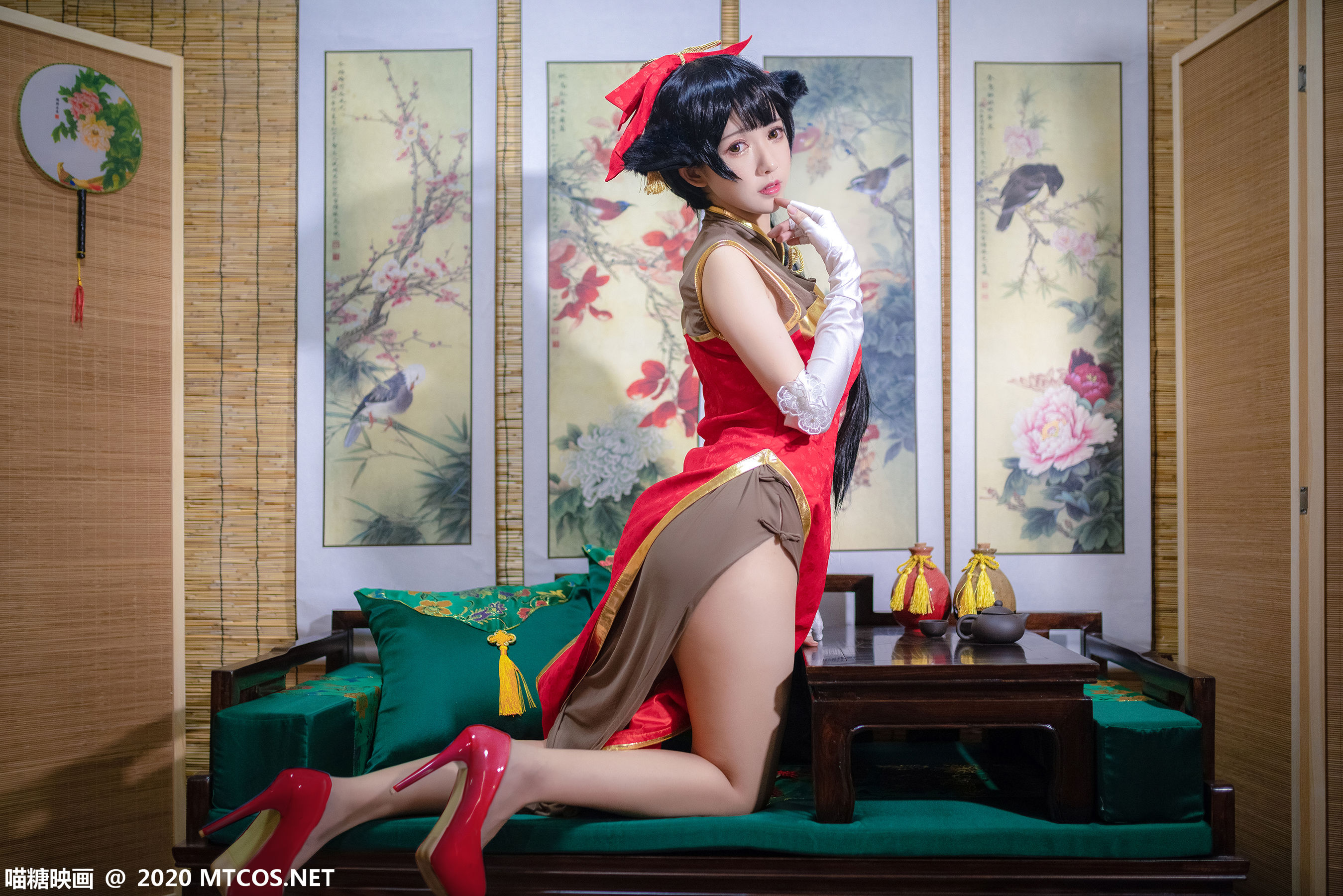 图片[9]-[喵糖映画] HML.015 鳗鱼霏儿 高雄银红旗袍-秀臀网-高品质图集网