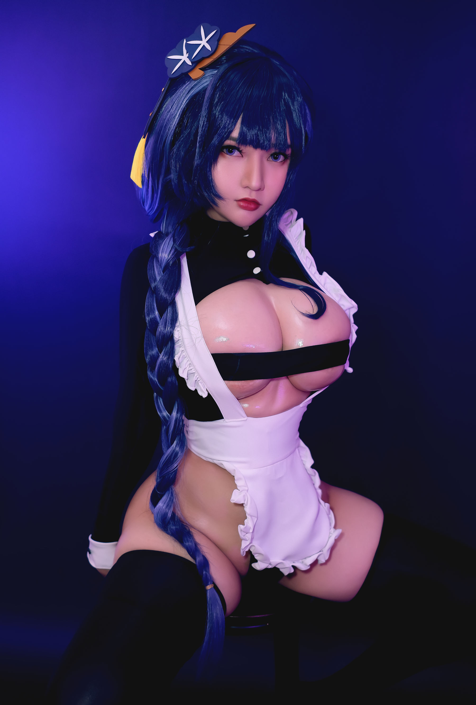 Coser小姐姐Potato Godzilla – Maid Raiden Shogun-秀臀网-高品质图集网