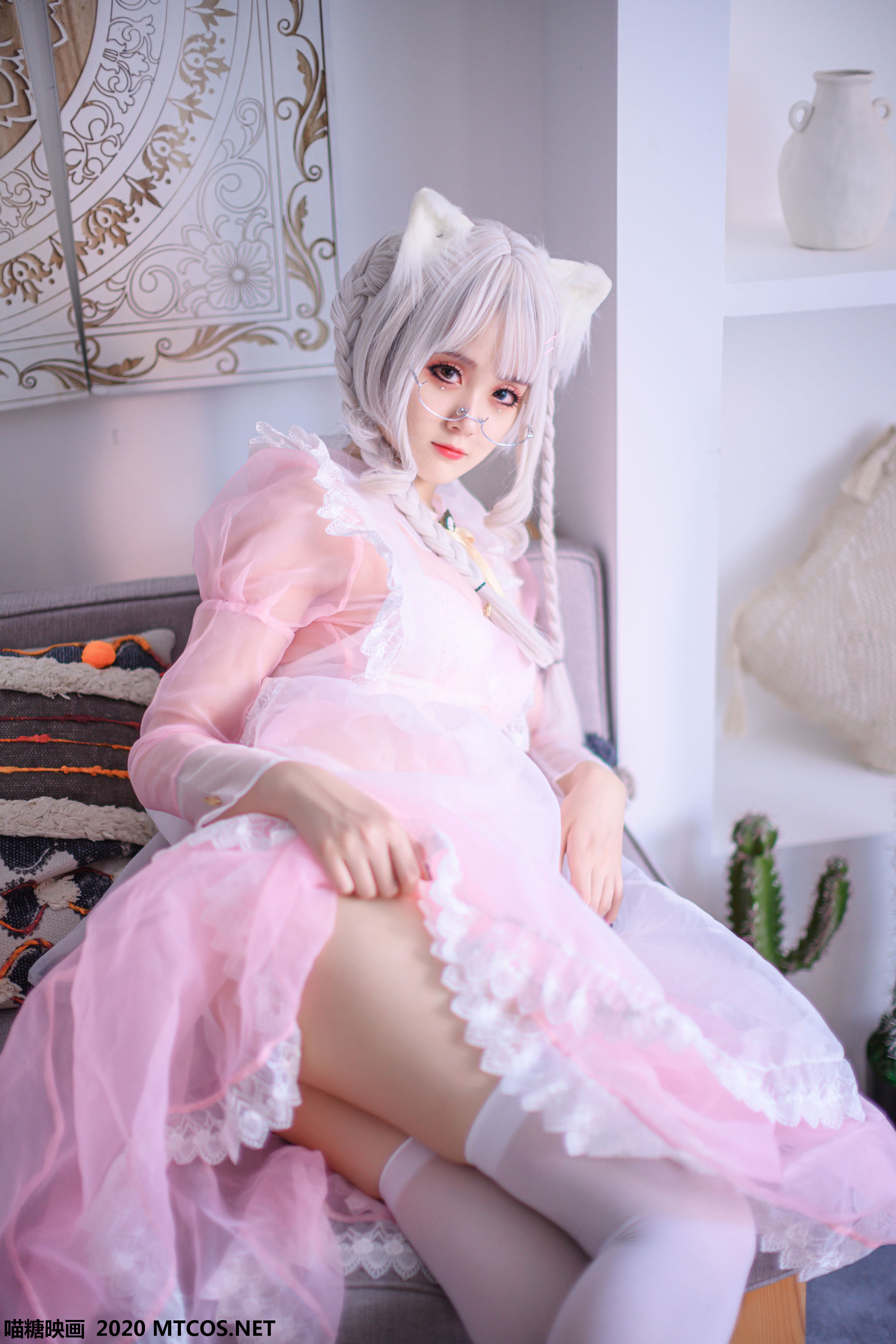 图片[7]-[喵糖映画] VOL.149 秋楚楚 粉色透明女仆-秀臀网-高品质图集网