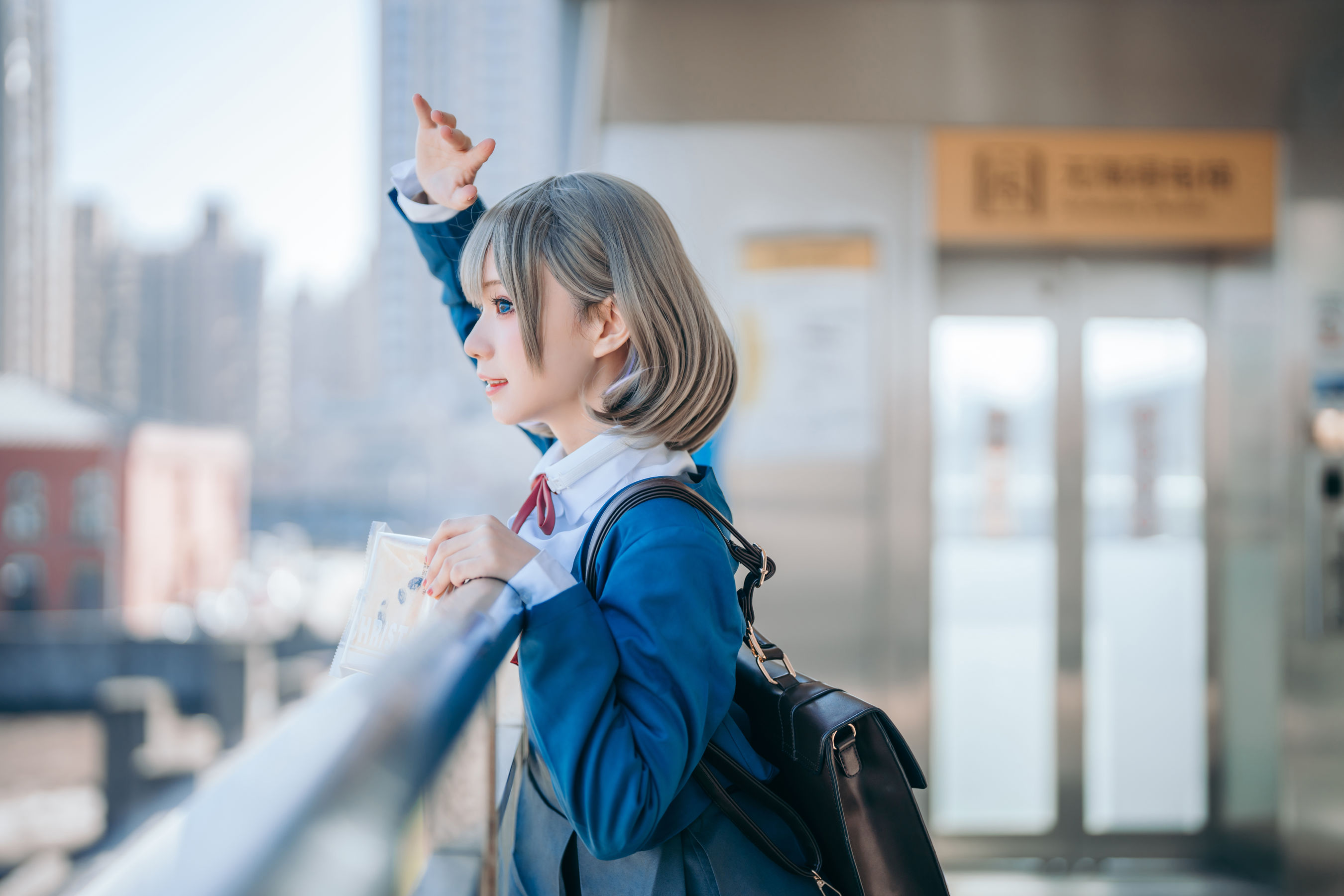 [网红COSER] 花柒Hana – 唐可可校服-秀臀网-高品质图集网