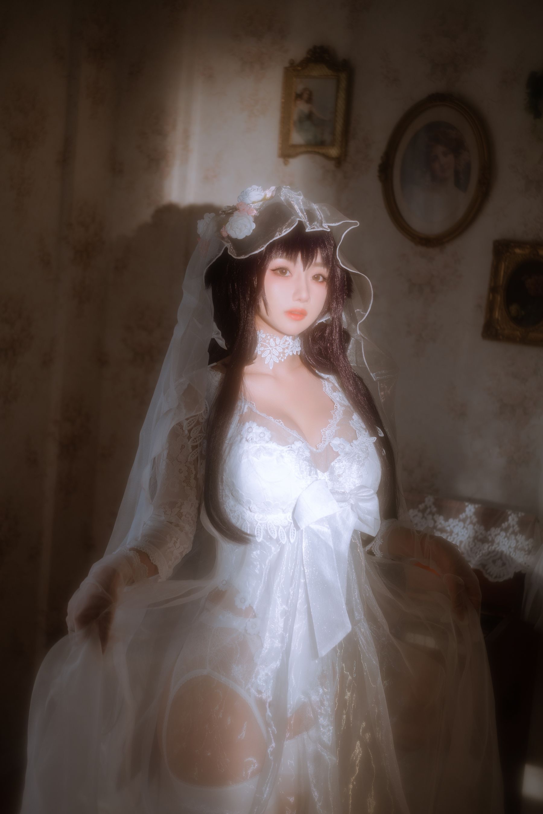 [福利COS] 白嫩美少女鬼畜瑶 – 婚纱-秀臀网-高品质图集网