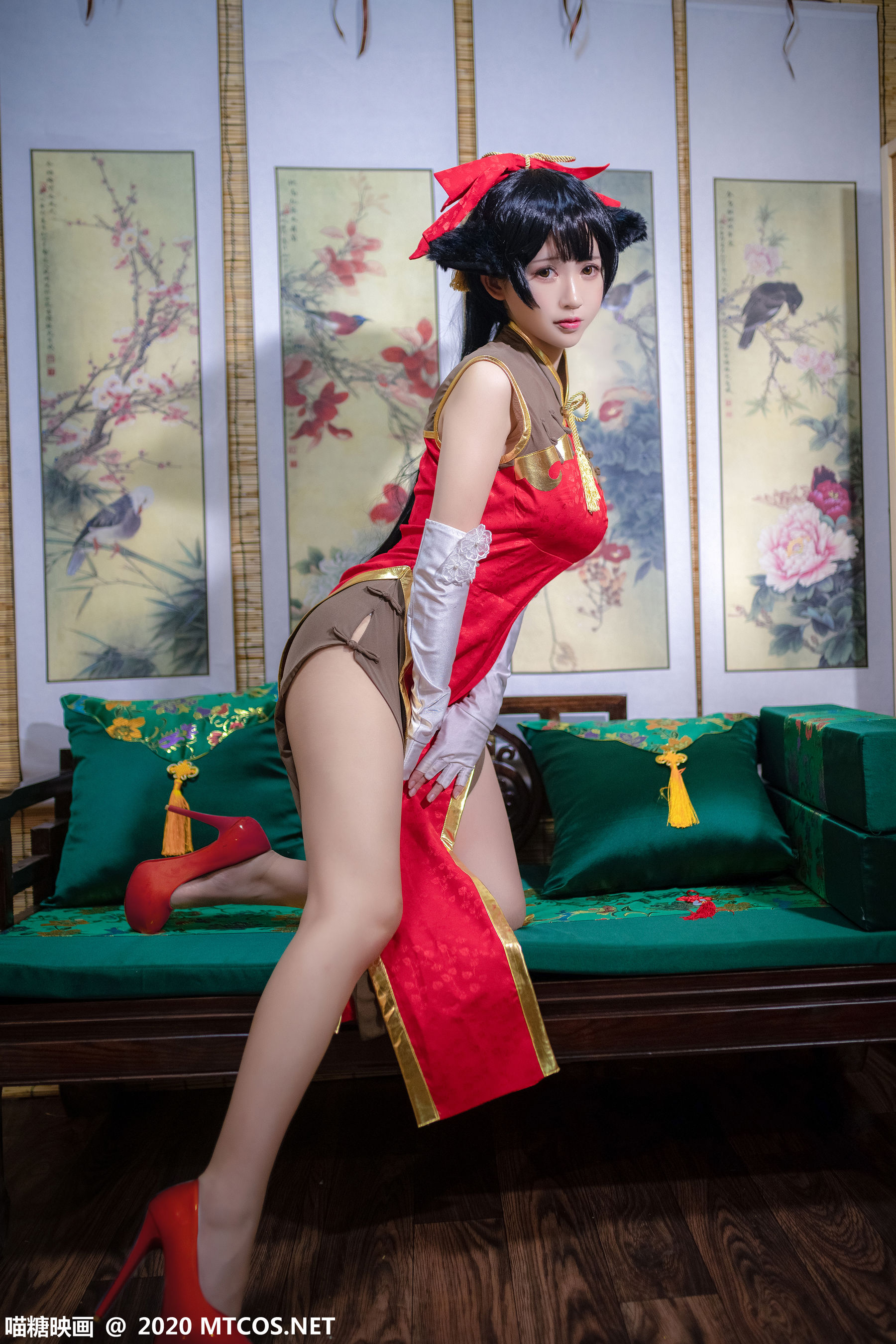 图片[8]-[喵糖映画] HML.015 鳗鱼霏儿 高雄银红旗袍-秀臀网-高品质图集网