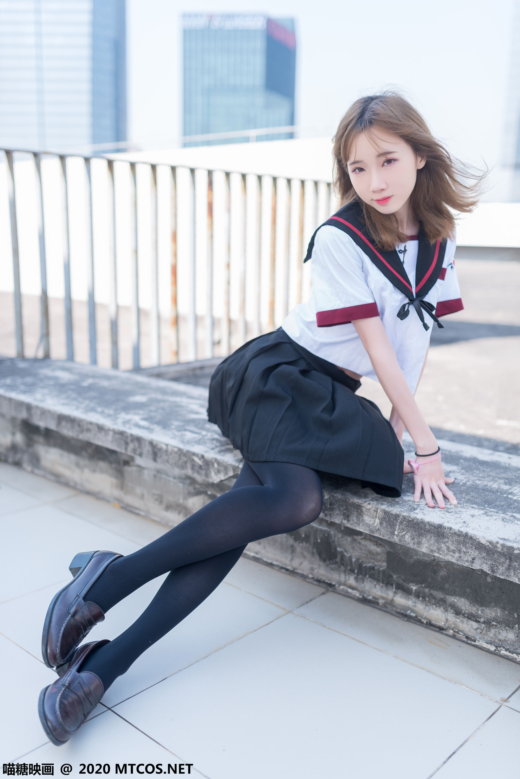 图片[8]-[喵糖映画] VOL.322 天台少女-秀臀网-高品质图集网