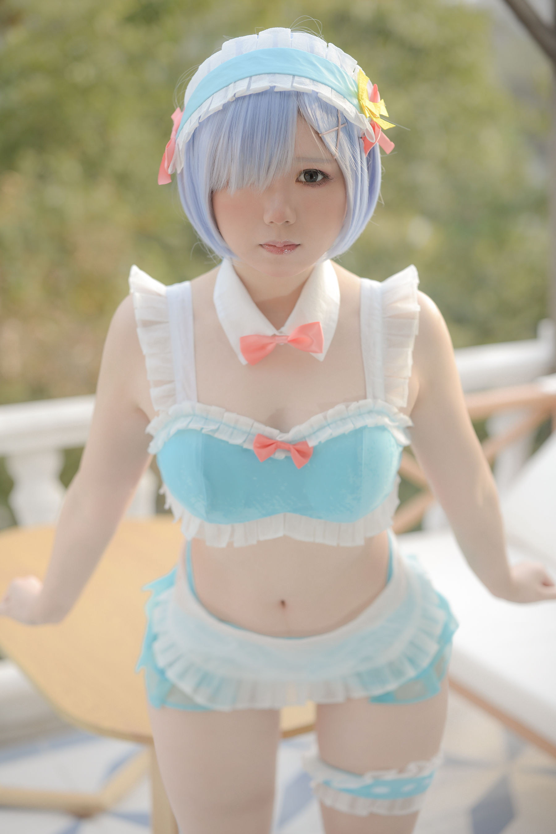 [Cosplay] きょう肉肉 Vol.20 屋外プールにいる-秀臀网-高品质图集网