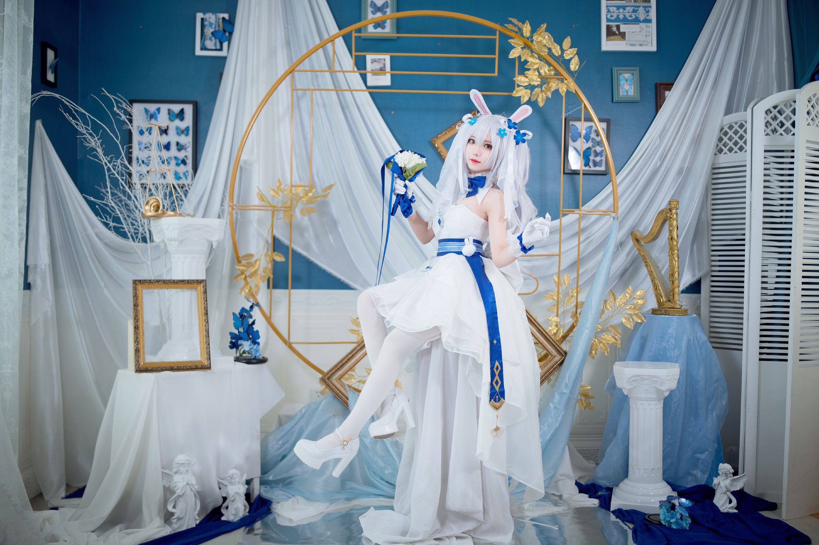 [福利COS] 花柒Hana – 拉菲花嫁-秀臀网-高品质图集网