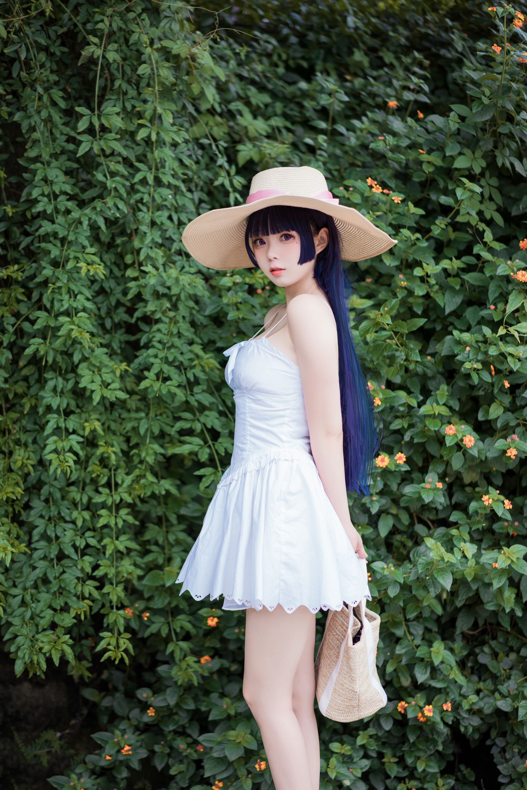 图片[9]-[喵糖映画] VOL.414 嶋葵 花园白裙-秀臀网-高品质图集网