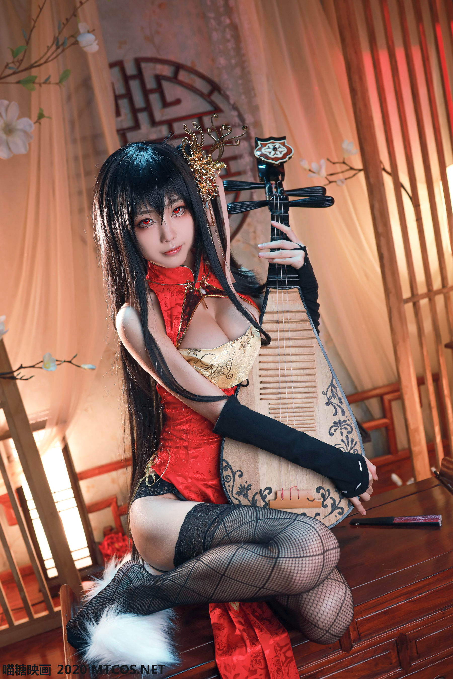 图片[8]-[喵糖映画] HML.004 水淼aqua 水淼大凤旗袍-秀臀网-高品质图集网