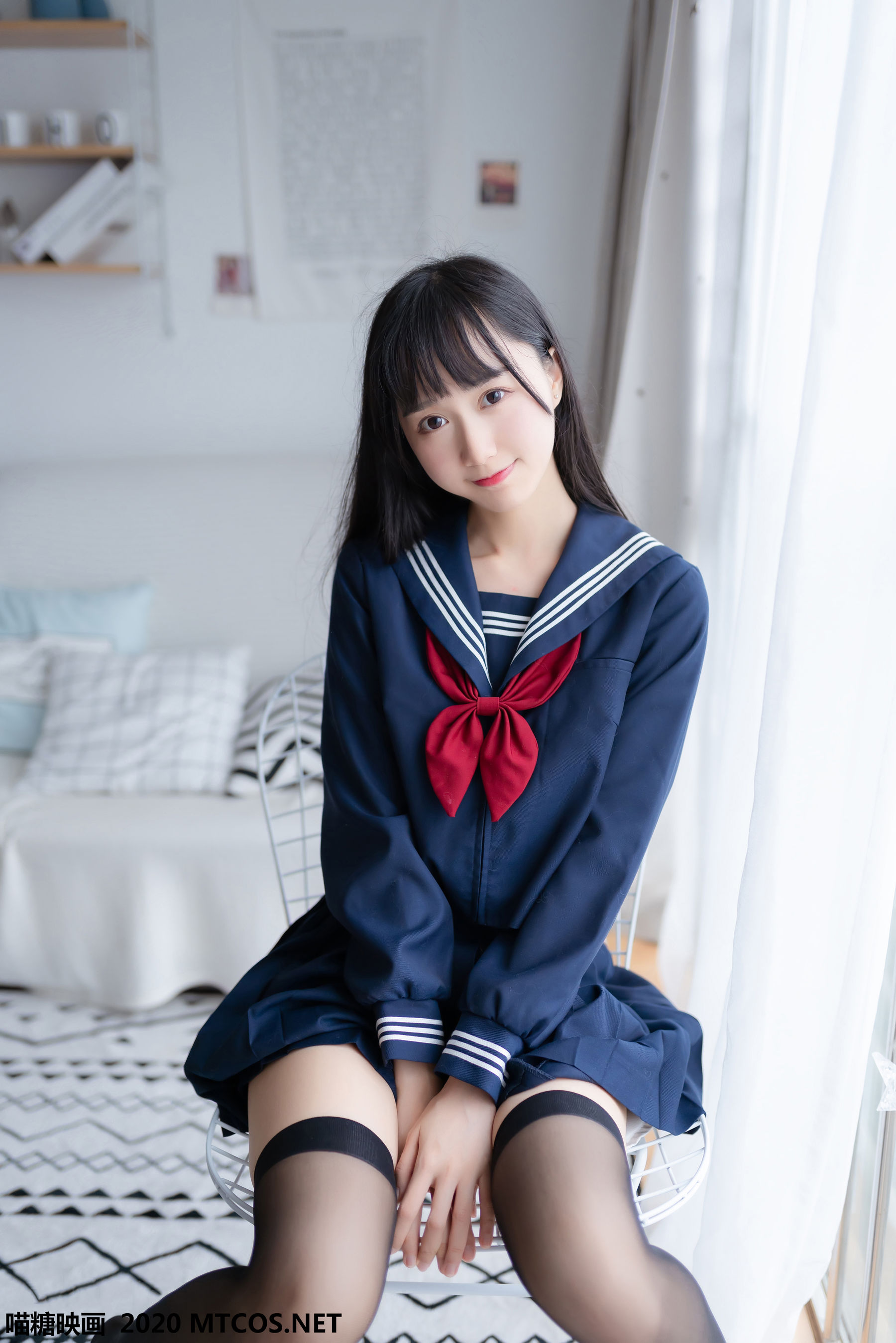 图片[9]-[喵糖映画] JKL.005 木绵绵 水手JK制服-秀臀网-高品质图集网