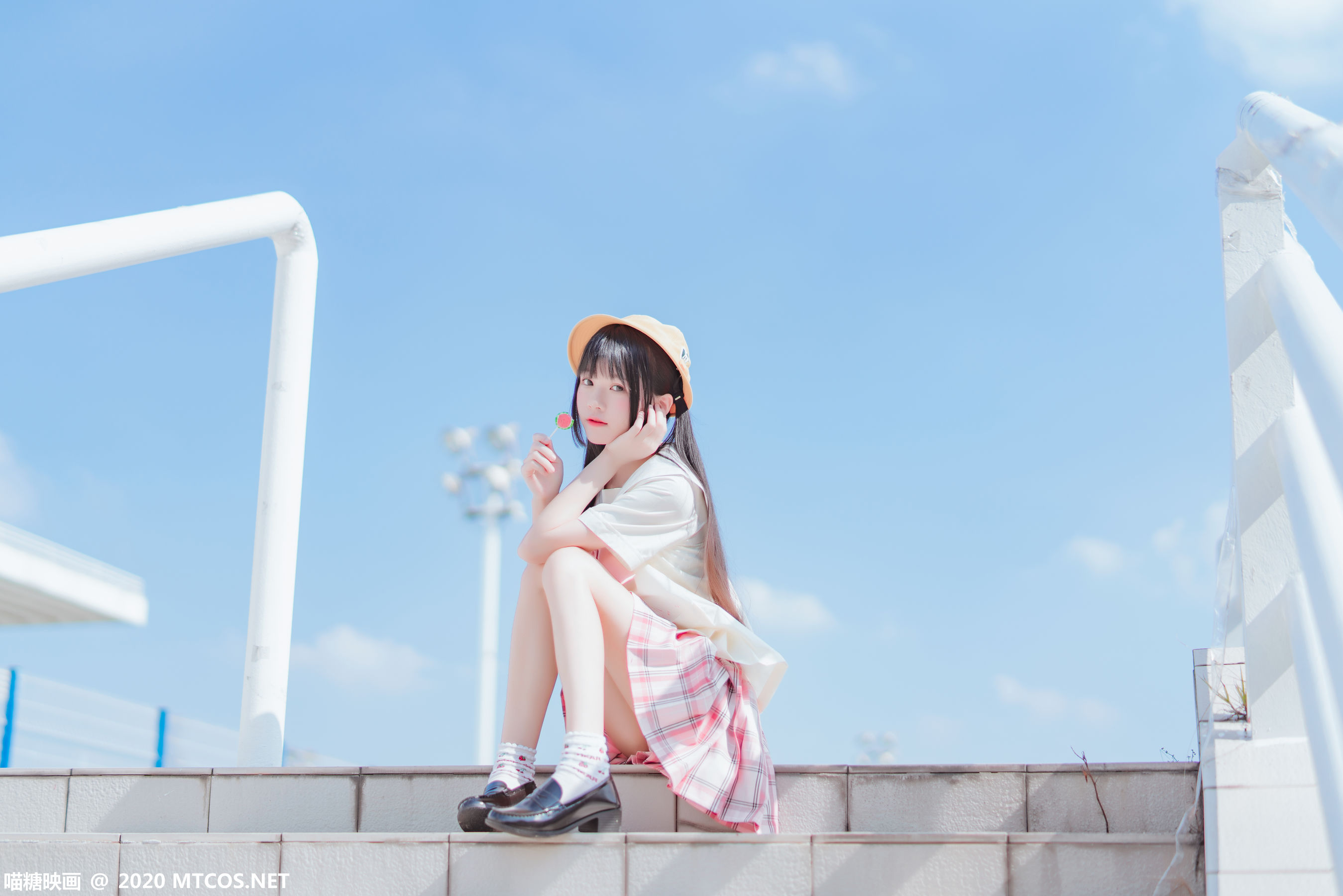 图片[9]-[喵糖映画] VOL.256 桜桃喵 户外小黄帽-秀臀网-高品质图集网