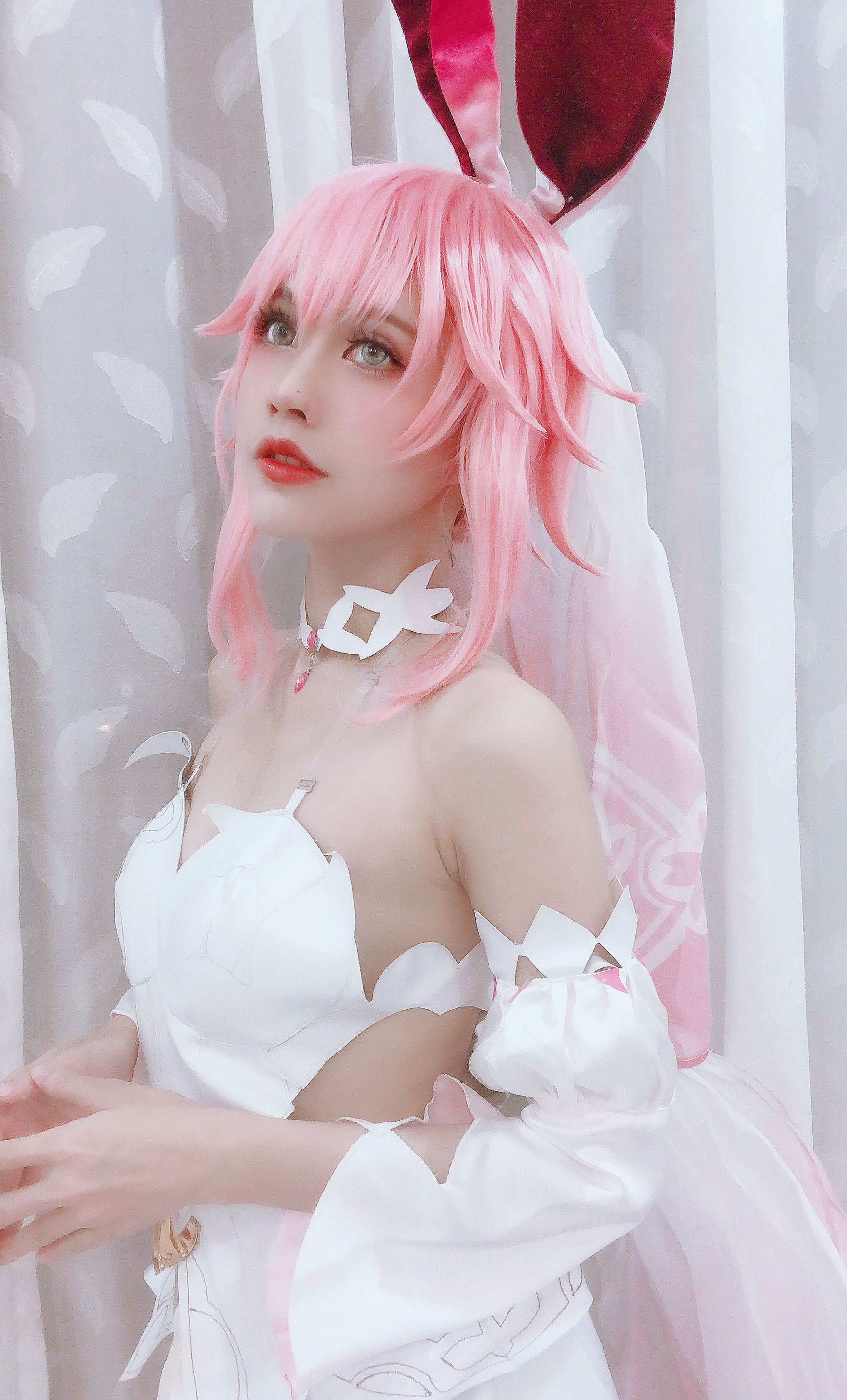 [福利COS] PingPing – Yae Sakura Wedding dress-秀臀网-高品质图集网