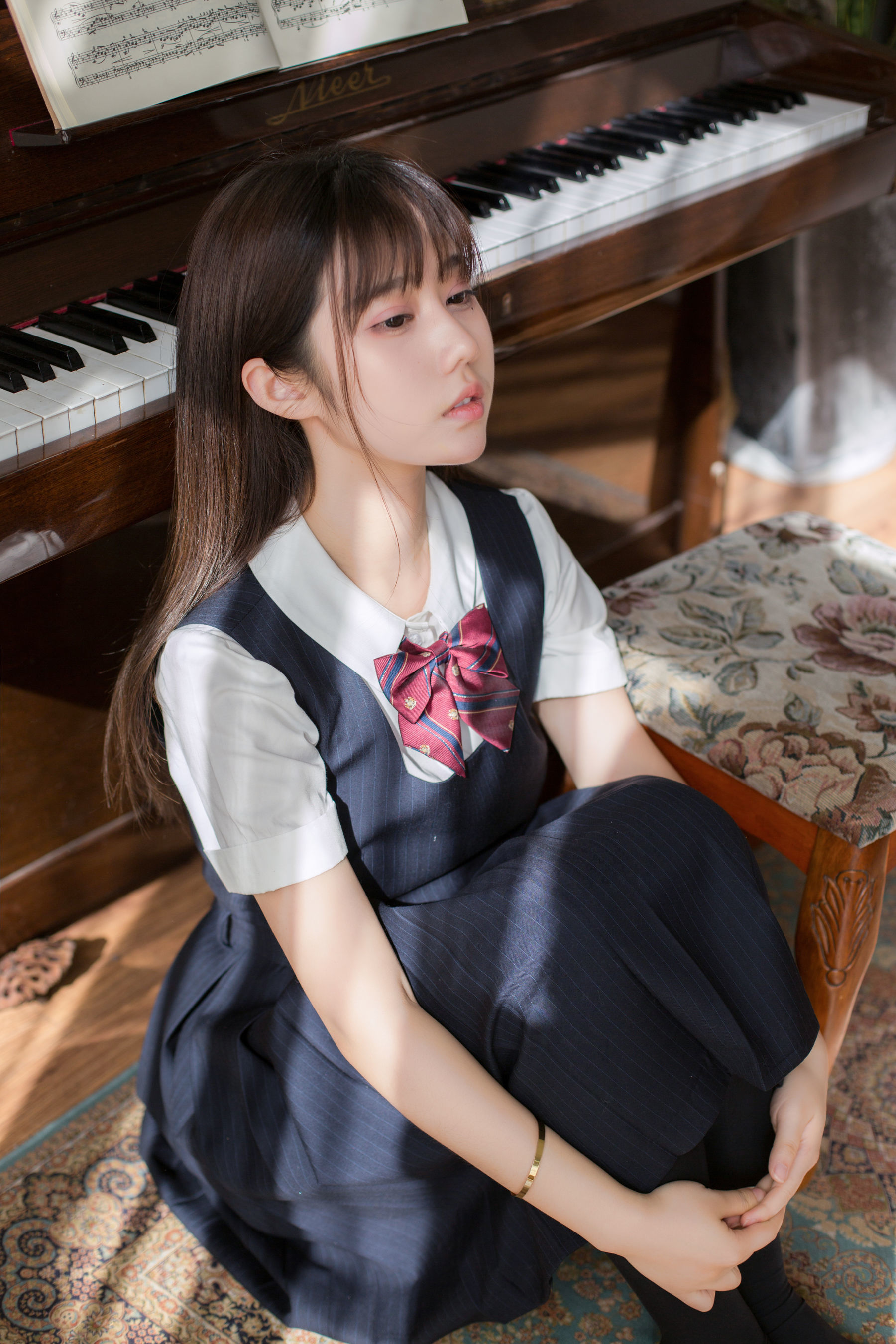 图片[2]-[喵糖映画] VOL.004 镜酱 文静学妹-蕾丝百合网-美图分享,Cosplay美图,私房写真,套图下载