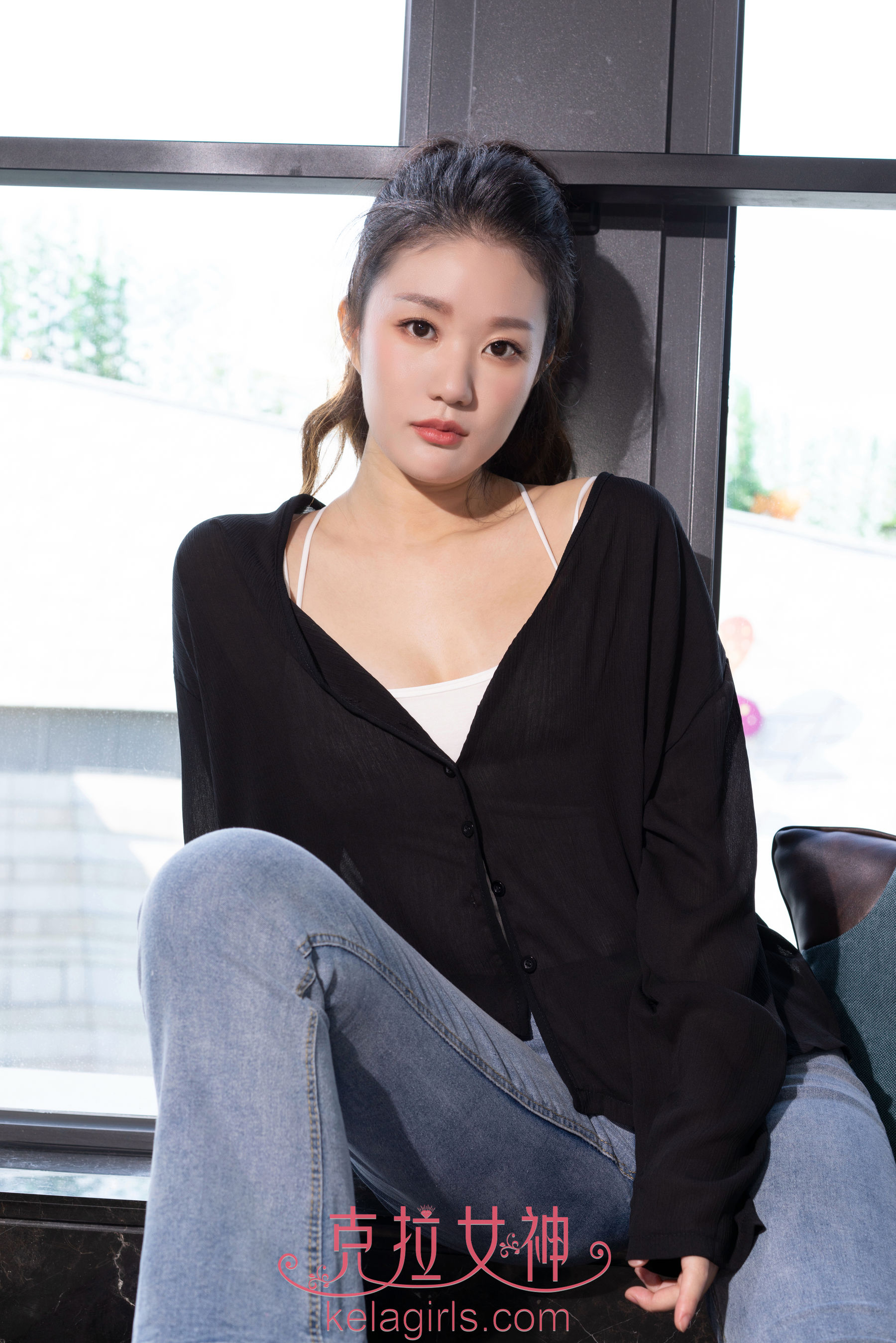 [克拉女神Kelagirls] 宋黛 超低腰牛仔-秀臀网-高品质图集网