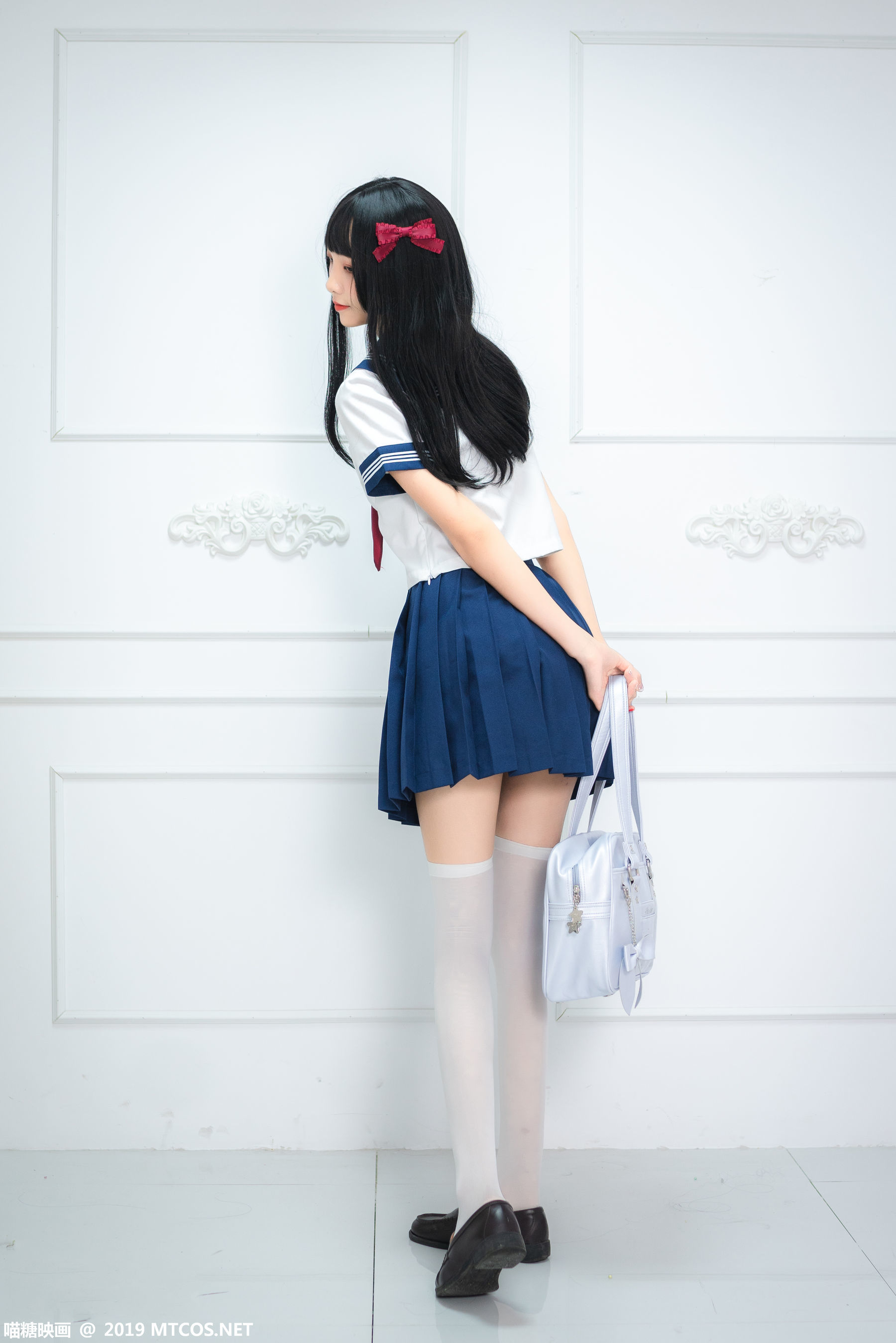 图片[2]-[喵糖映画] VOL.012 蓝白水手服-蕾丝百合网-美图分享,Cosplay美图,私房写真,套图下载