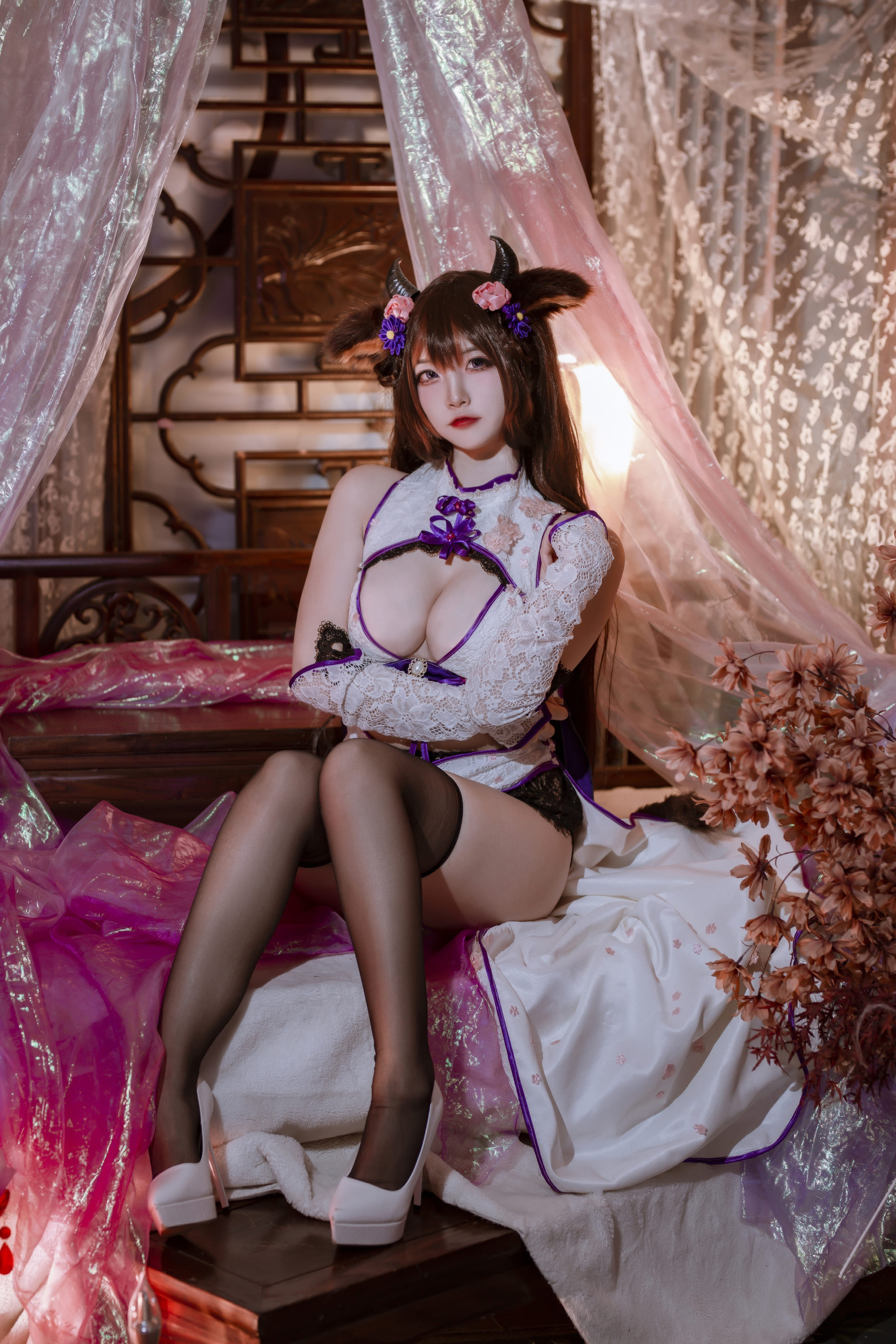 图片[3]-人气Coser二佐Nisa – 碧蓝樫野旗袍-蕾丝百合网-美图分享,Cosplay美图,私房写真,套图下载