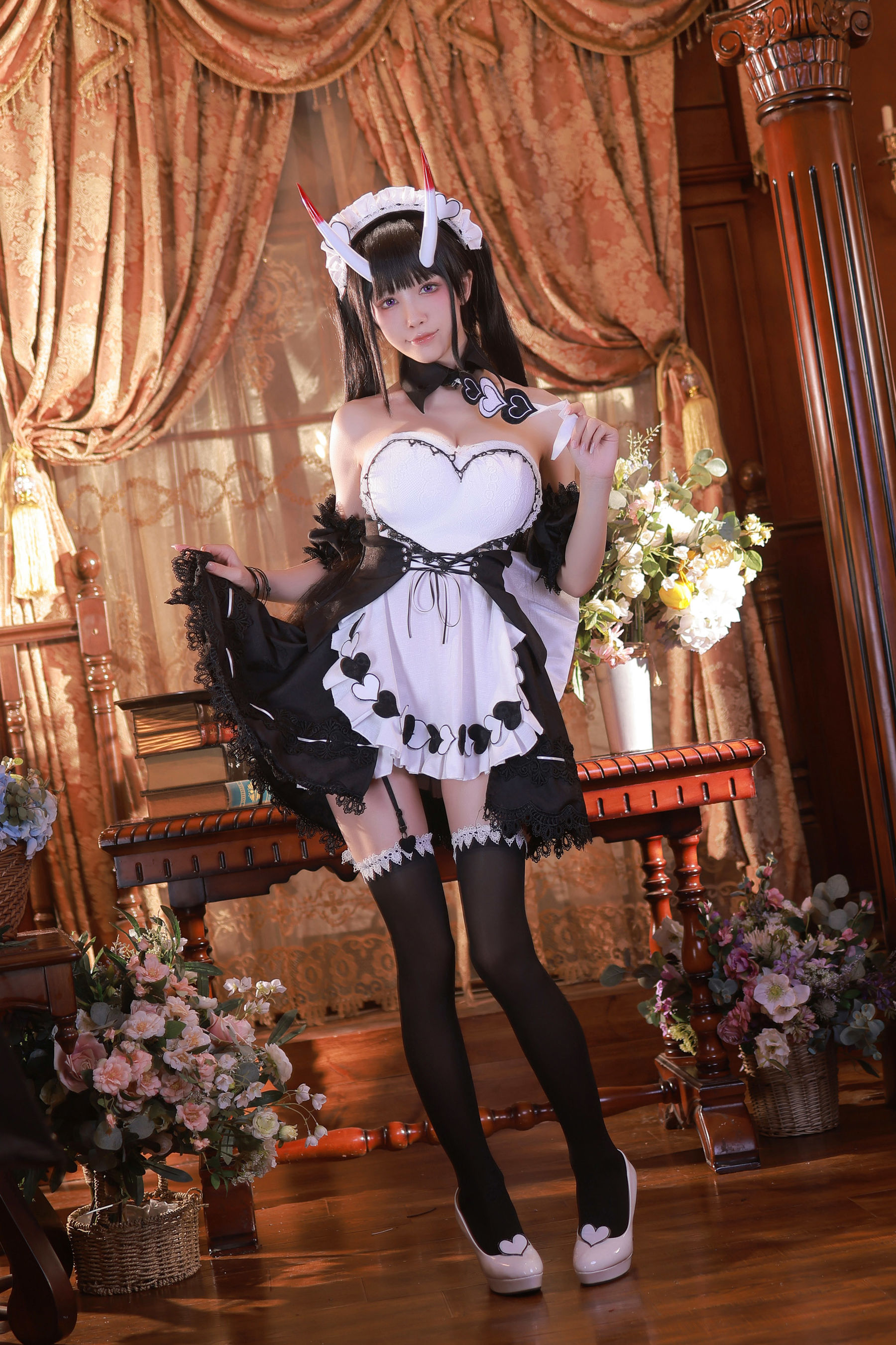 [福利COS] 动漫博主水淼aqua – Noshiro maid-秀臀网-高品质图集网