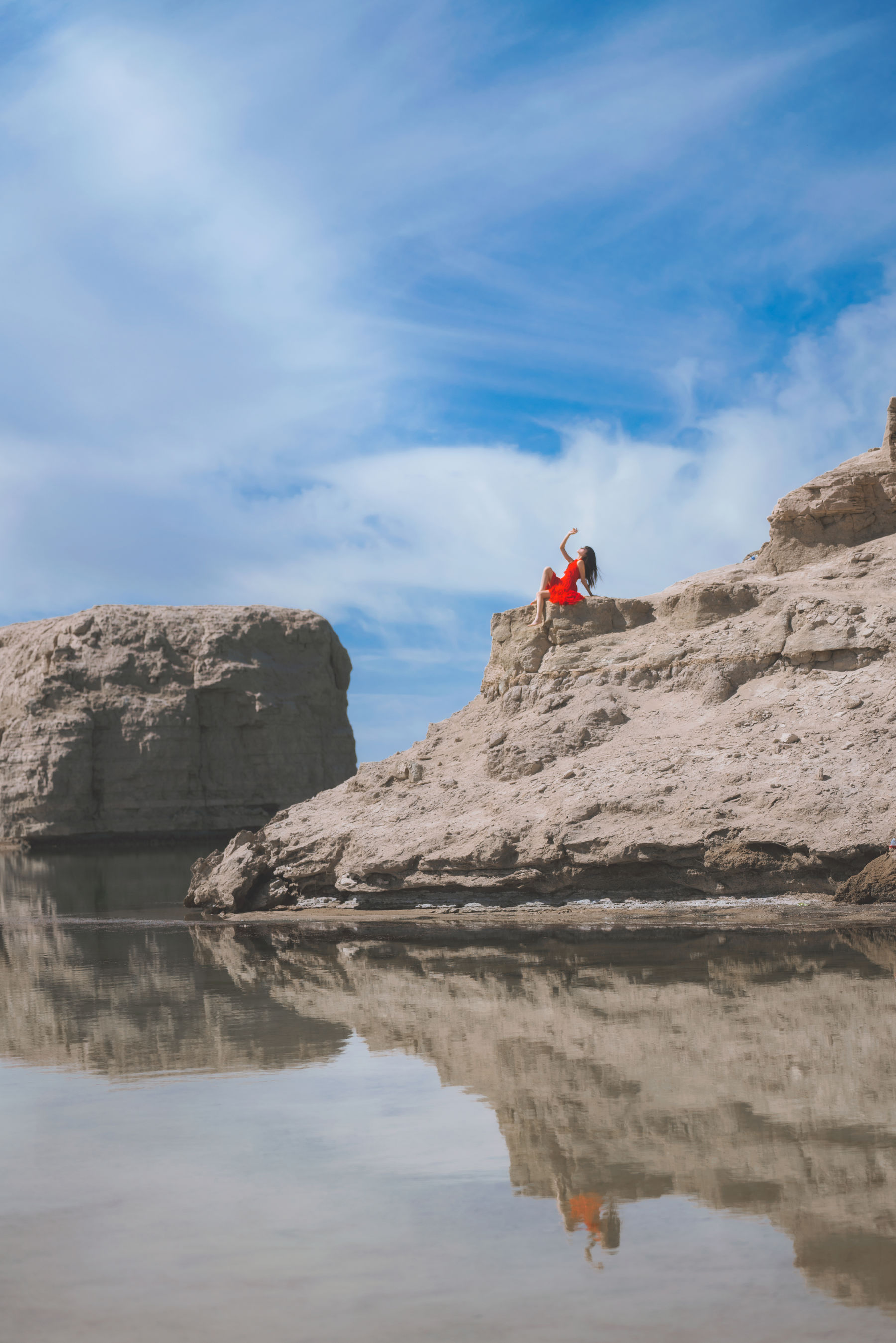 图片[9]-[喵糖映画] VOL.372 桜桃喵 海边红裙-秀臀网-高品质图集网