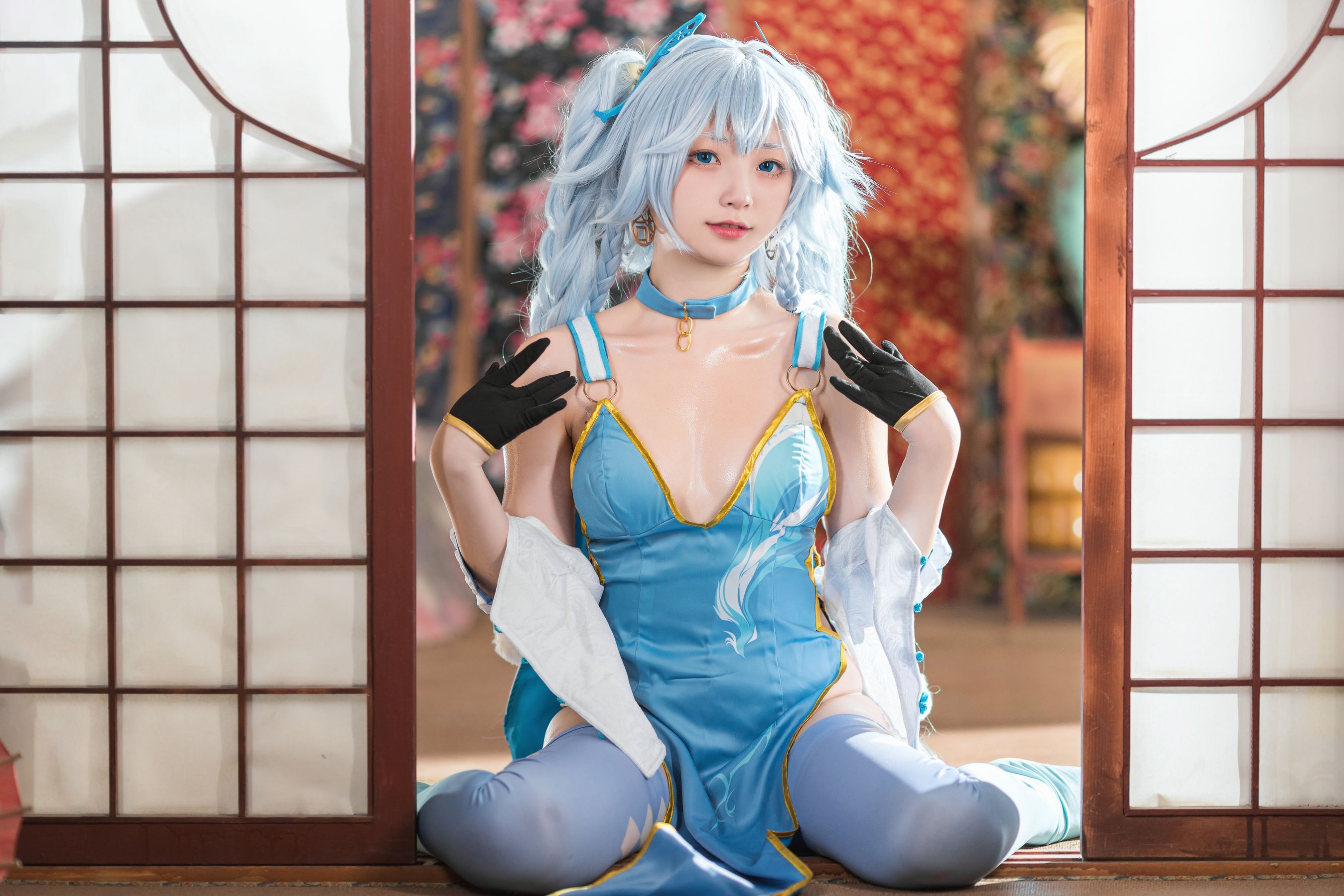 [福利COS] 花铃 – PA15-翠雀媚-秀臀网-高品质图集网