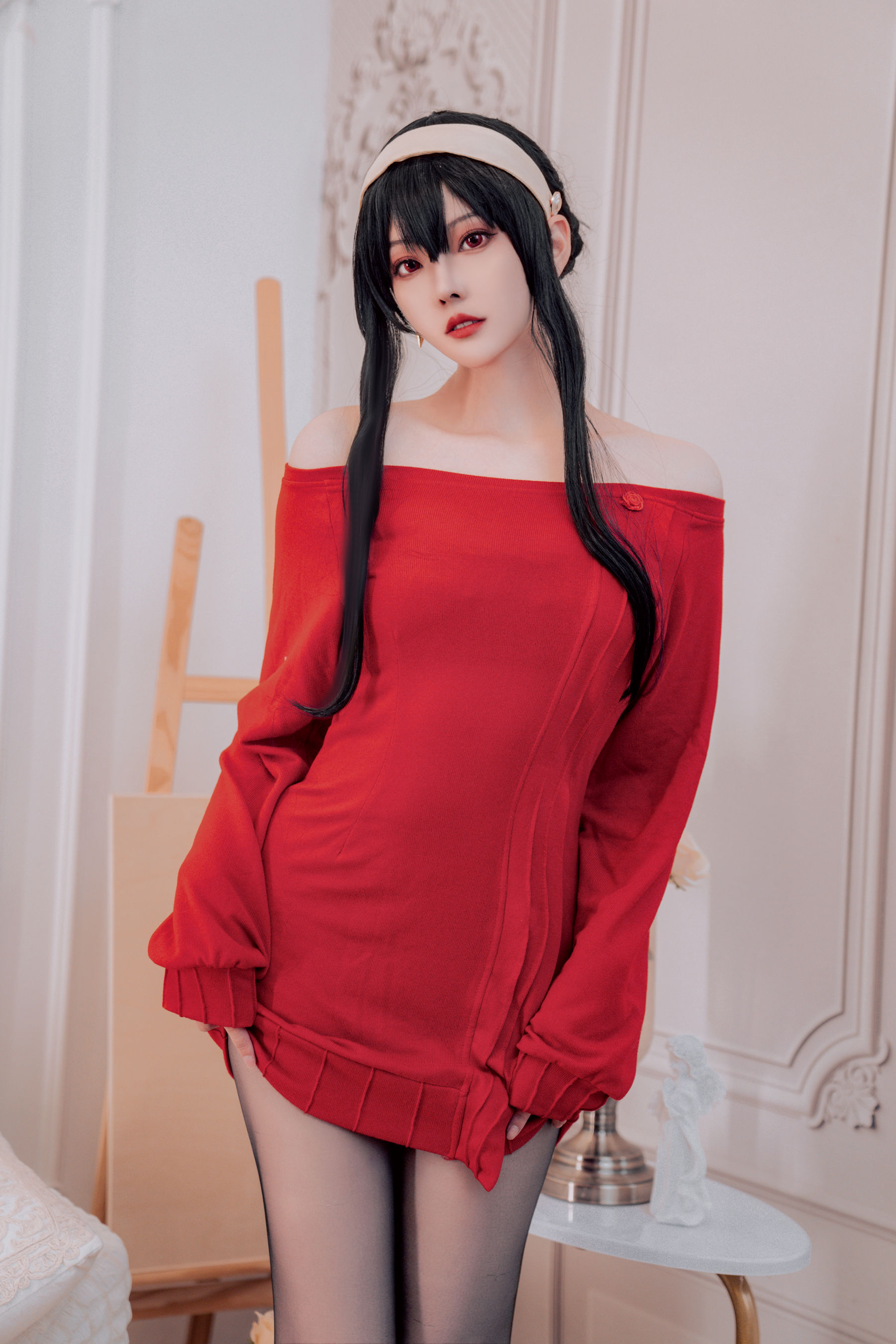 [福利COS] Natsuko夏夏子 – 约尔毛衣-秀臀网-高品质图集网