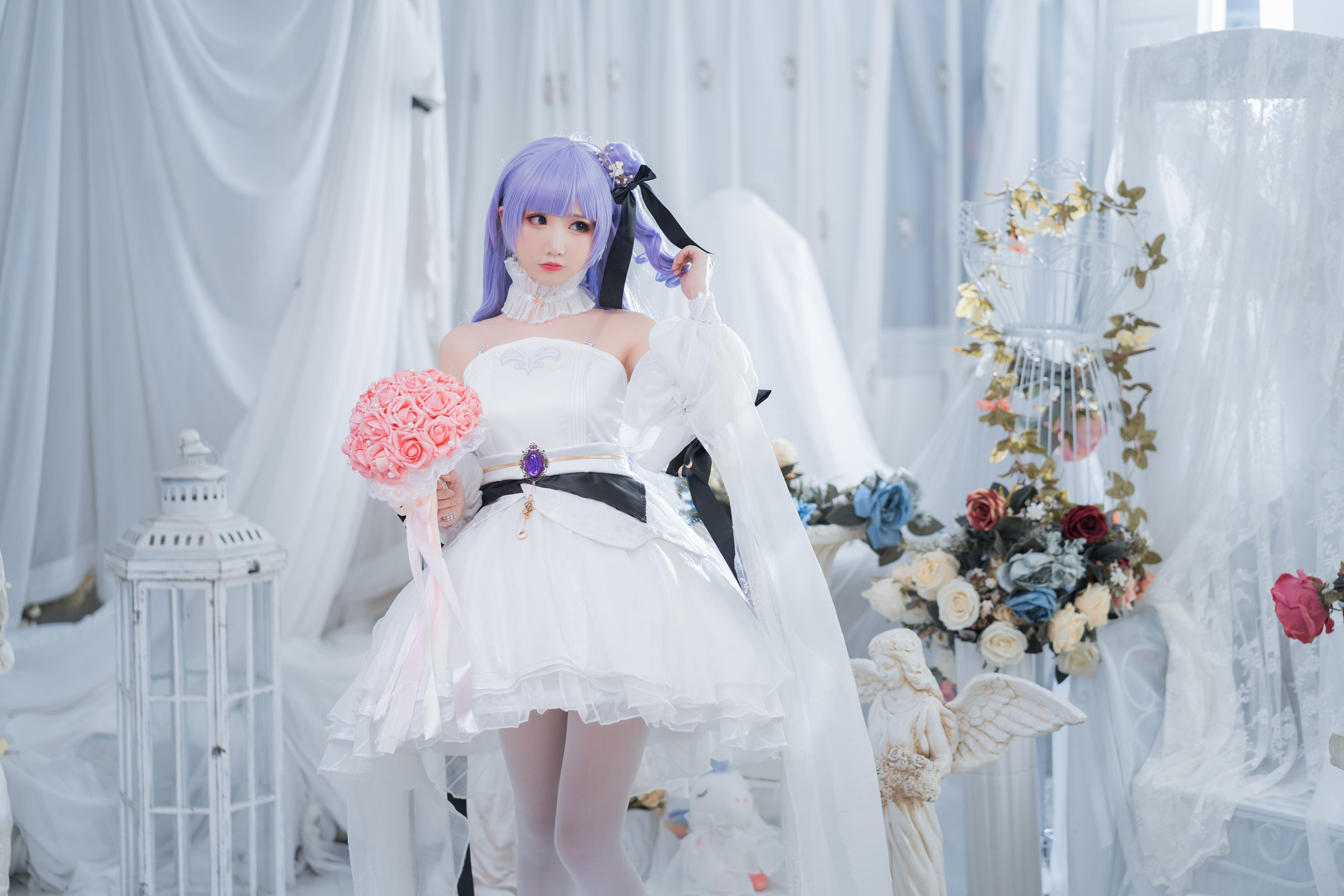 [Cosplay写真] 可爱人气Coser面饼仙儿 – 独角兽婚纱-秀臀网-高品质图集网