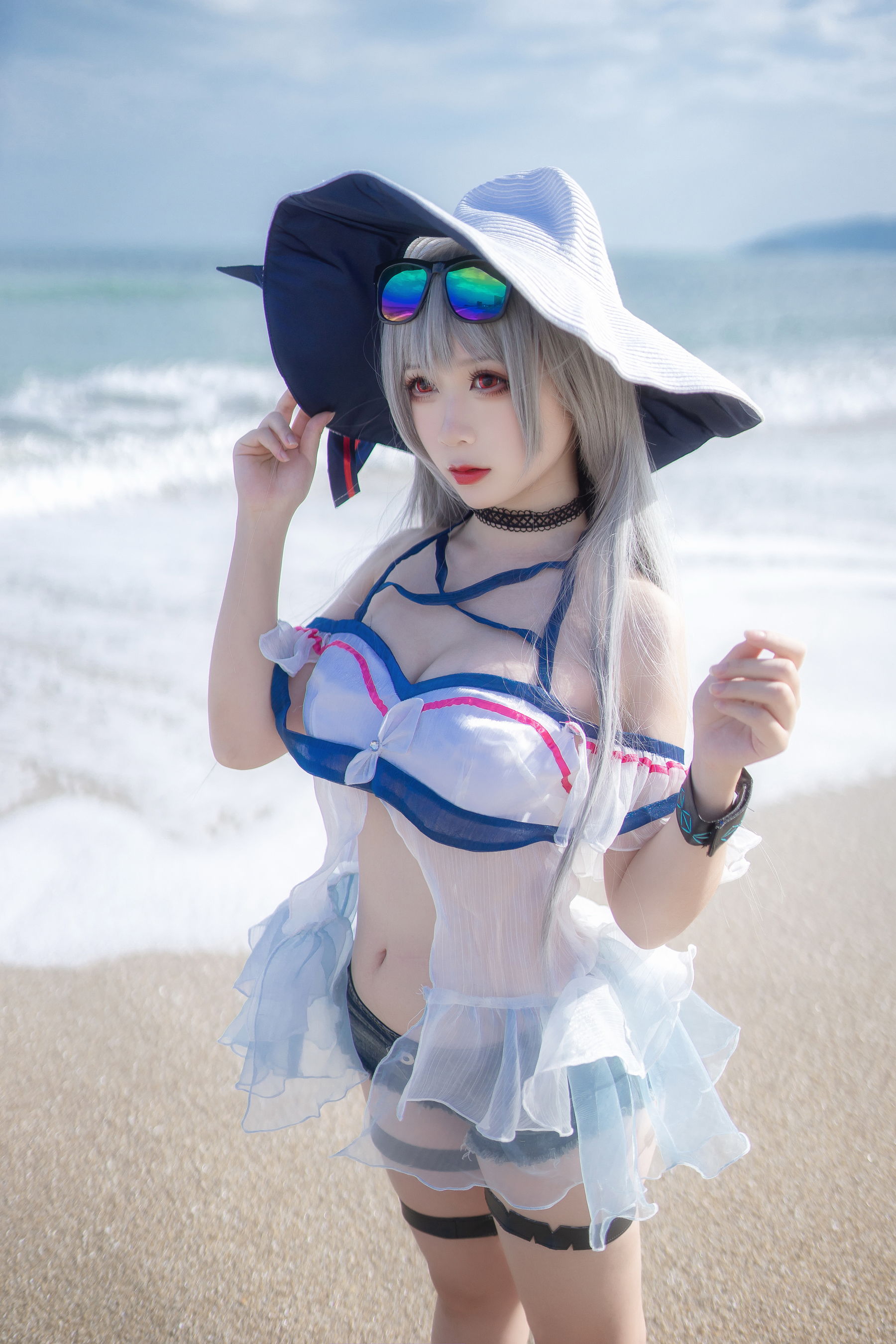 [Cosplay] 动漫博主樱落酱w – 斯卡蒂泳装-秀臀网-高品质图集网