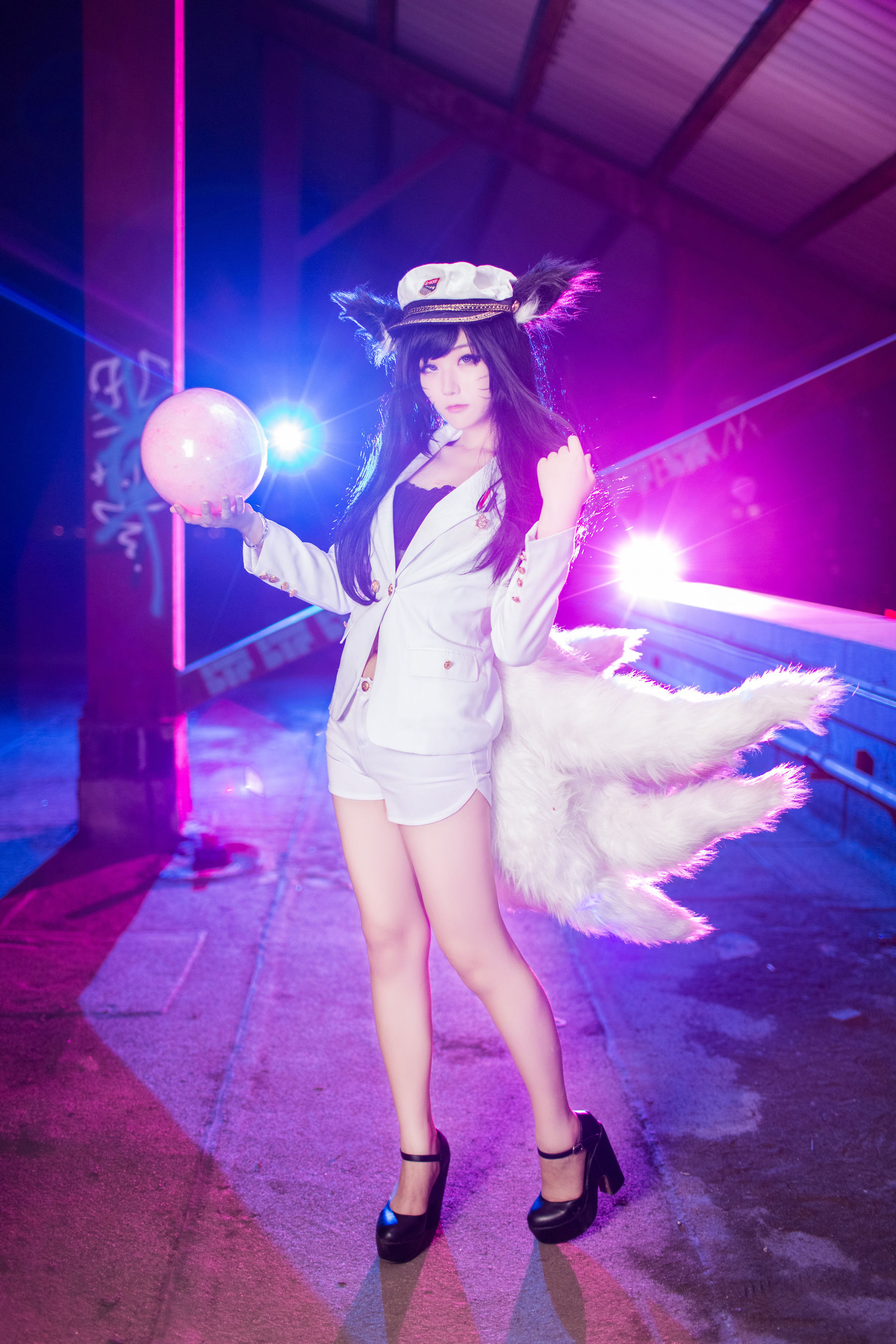 [福利COS] 动漫博主浅野菌子 – 英雄联盟 九尾妖狐阿狸-秀臀网-高品质图集网