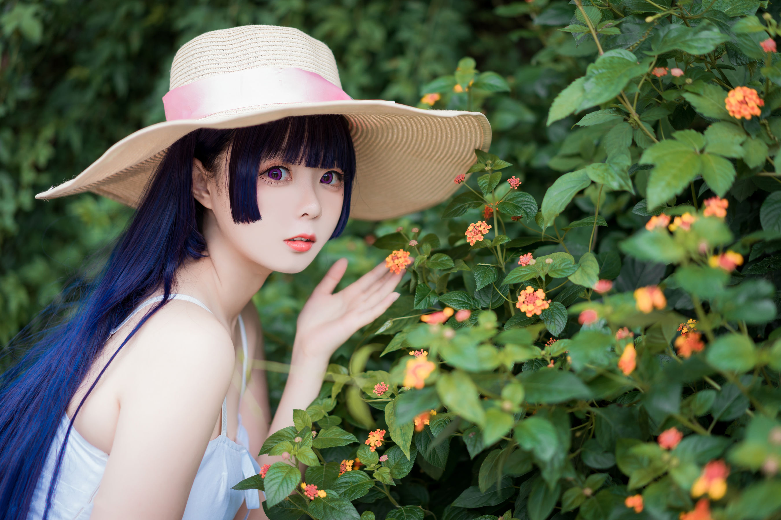 图片[7]-[喵糖映画] VOL.414 嶋葵 花园白裙-秀臀网-高品质图集网