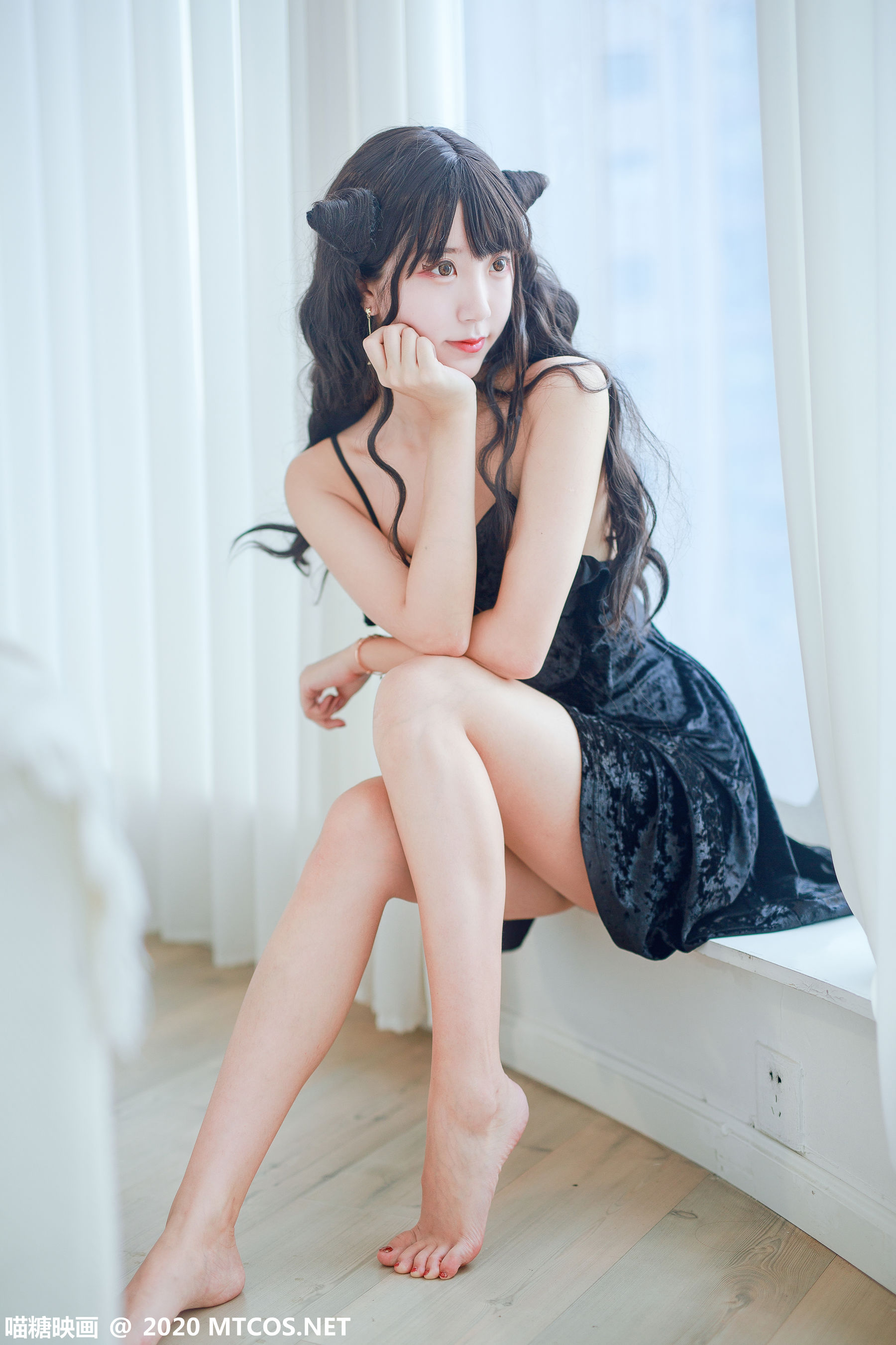 图片[7]-[喵糖映画] VOL.160 小恶魔黑裙-秀臀网-高品质图集网