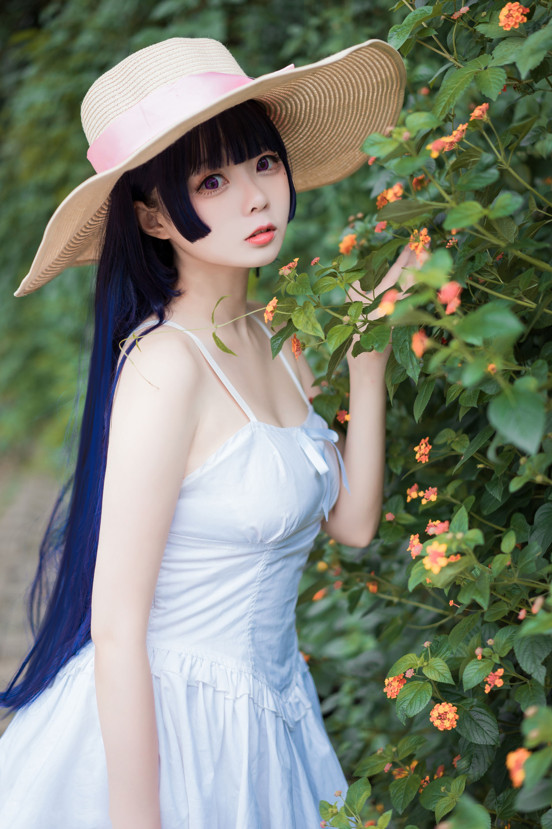 图片[8]-[喵糖映画] VOL.414 嶋葵 花园白裙-秀臀网-高品质图集网