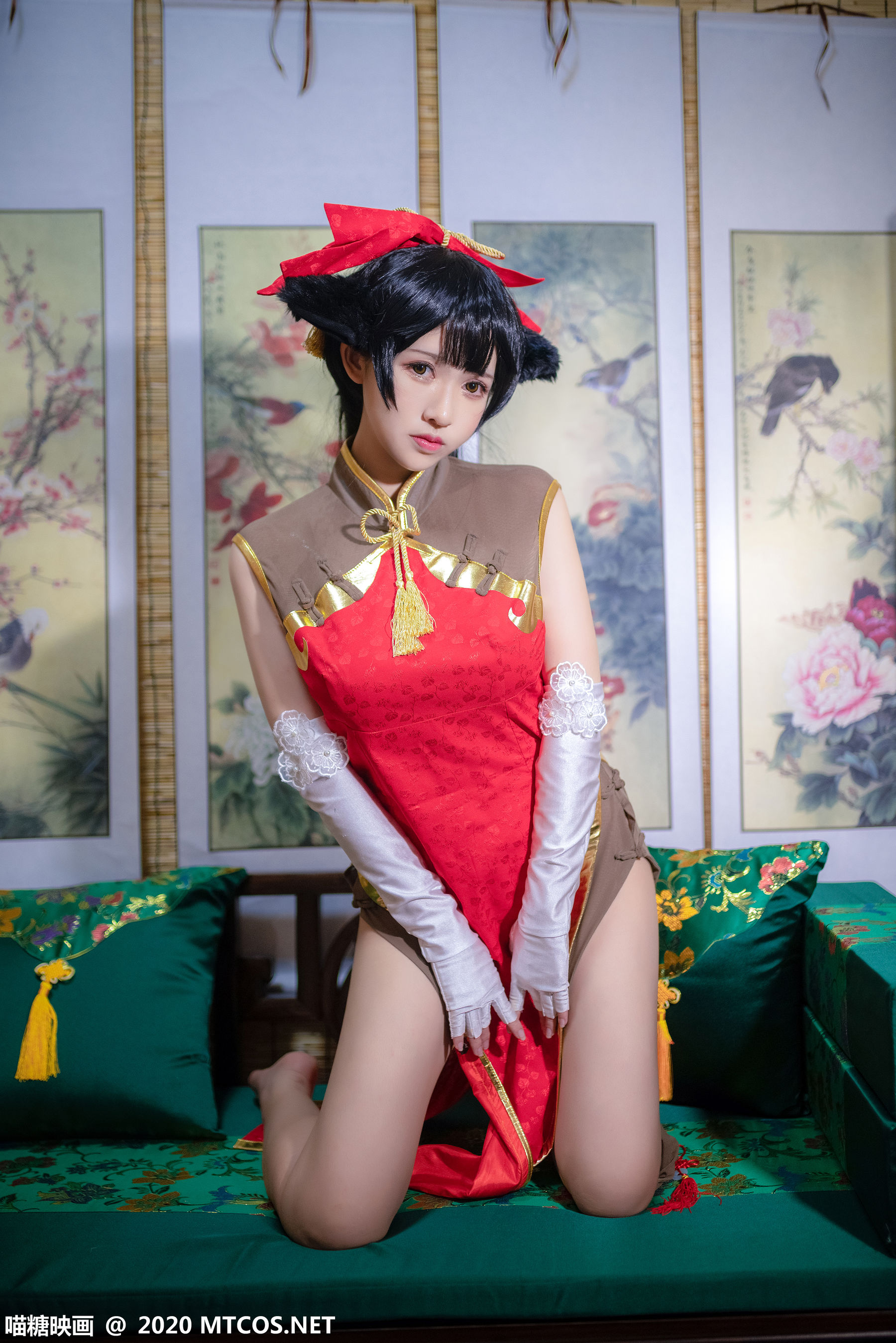 图片[7]-[喵糖映画] HML.015 鳗鱼霏儿 高雄银红旗袍-秀臀网-高品质图集网