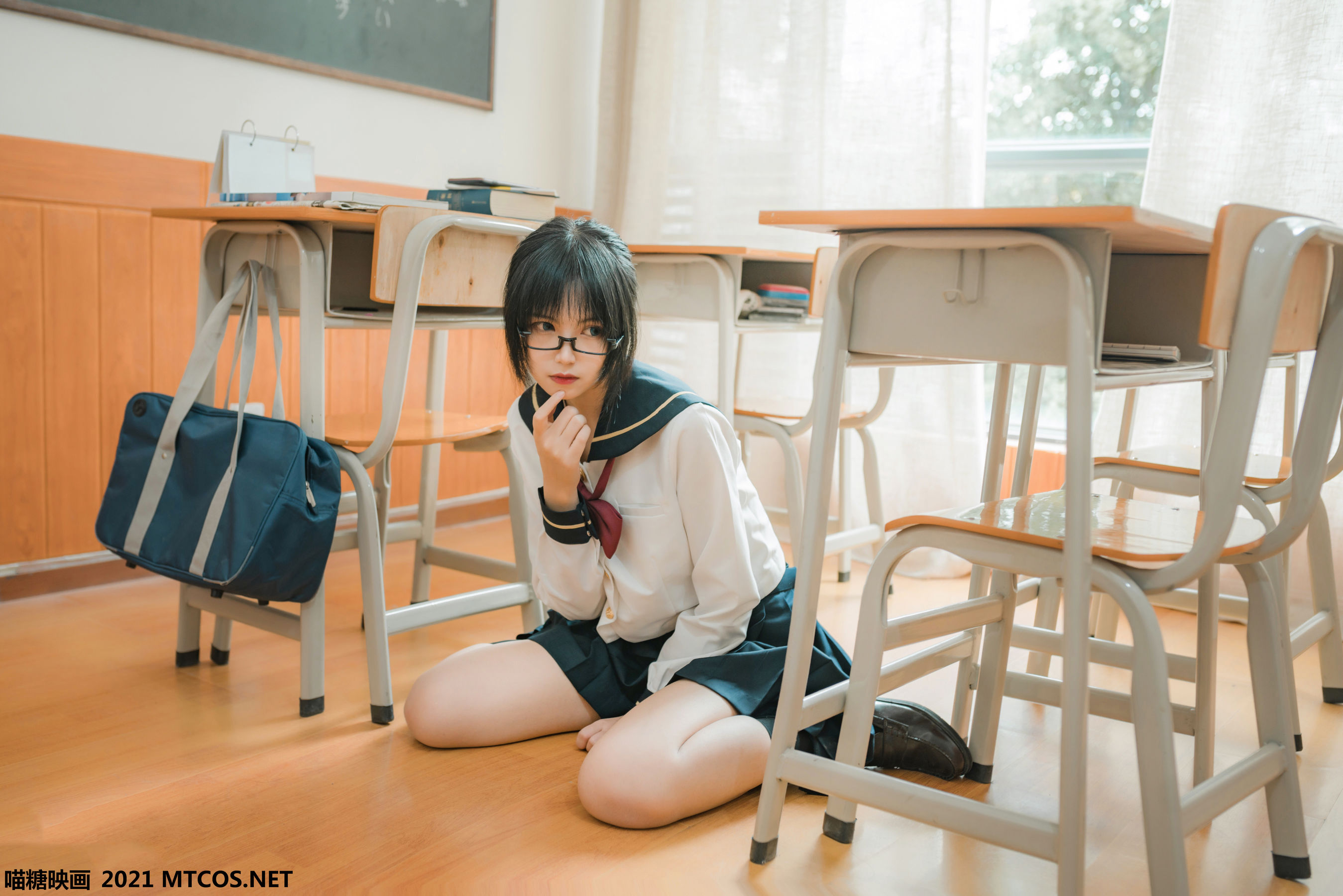 图片[8]-[喵糖映画] VOL.459 慵懒的JK-秀臀网-高品质图集网