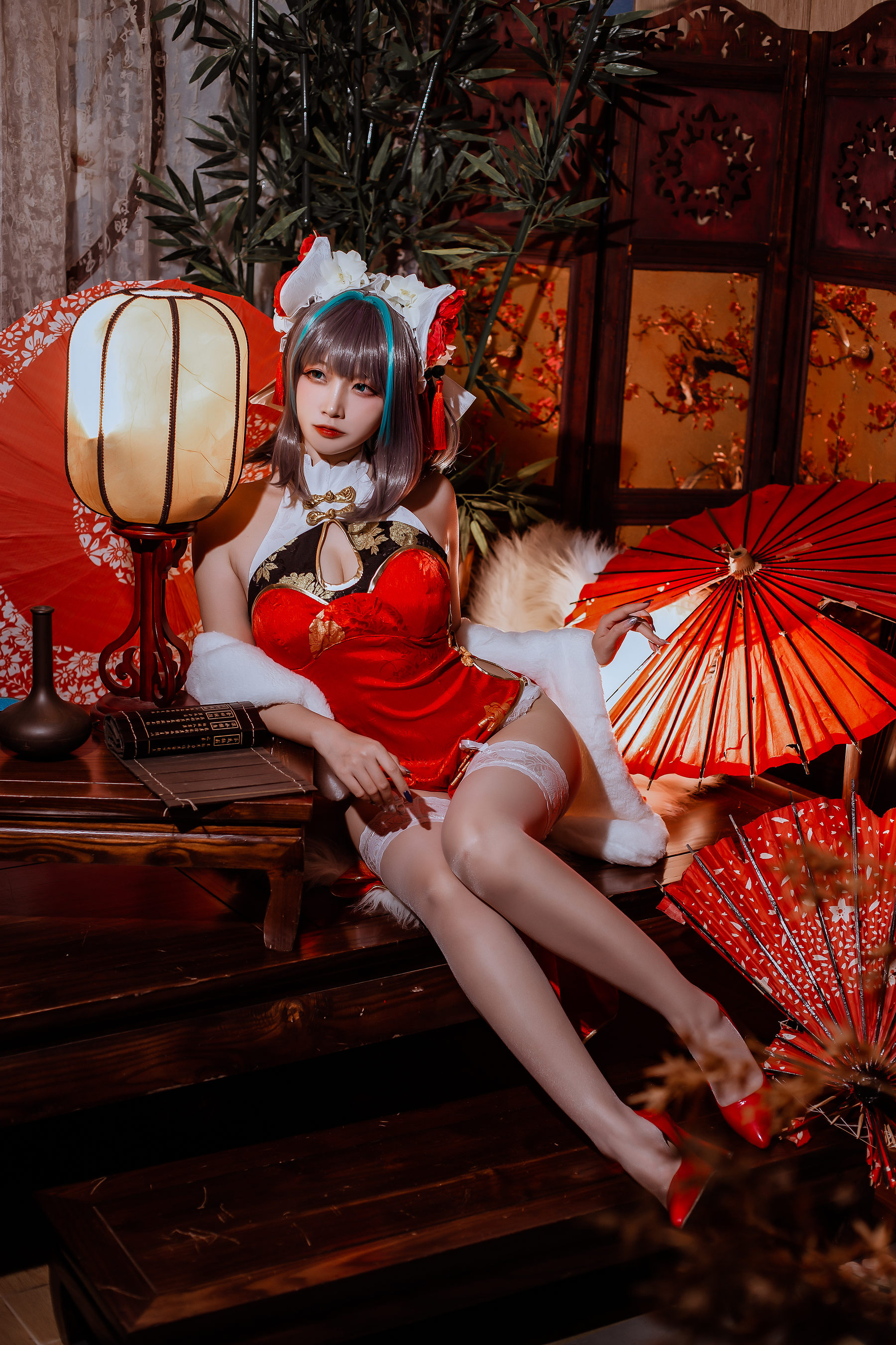图片[5]-人气Coser二佐Nisa – 碧蓝 柴郡旗袍-蕾丝百合网-美图分享,Cosplay美图,私房写真,套图下载