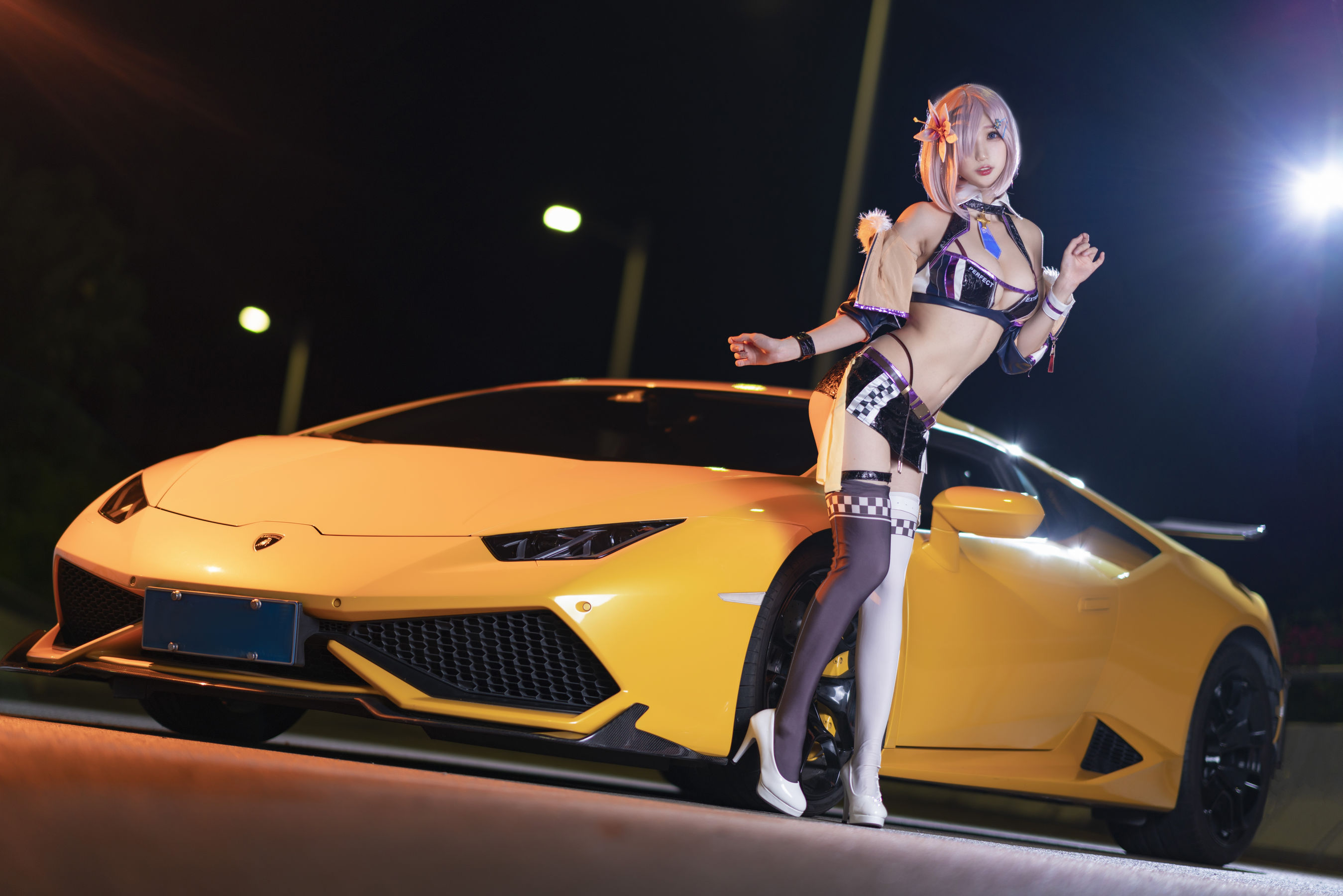 [Cosplay写真] 周叽是可爱兔兔 – 玛修赛车-秀臀网-高品质图集网