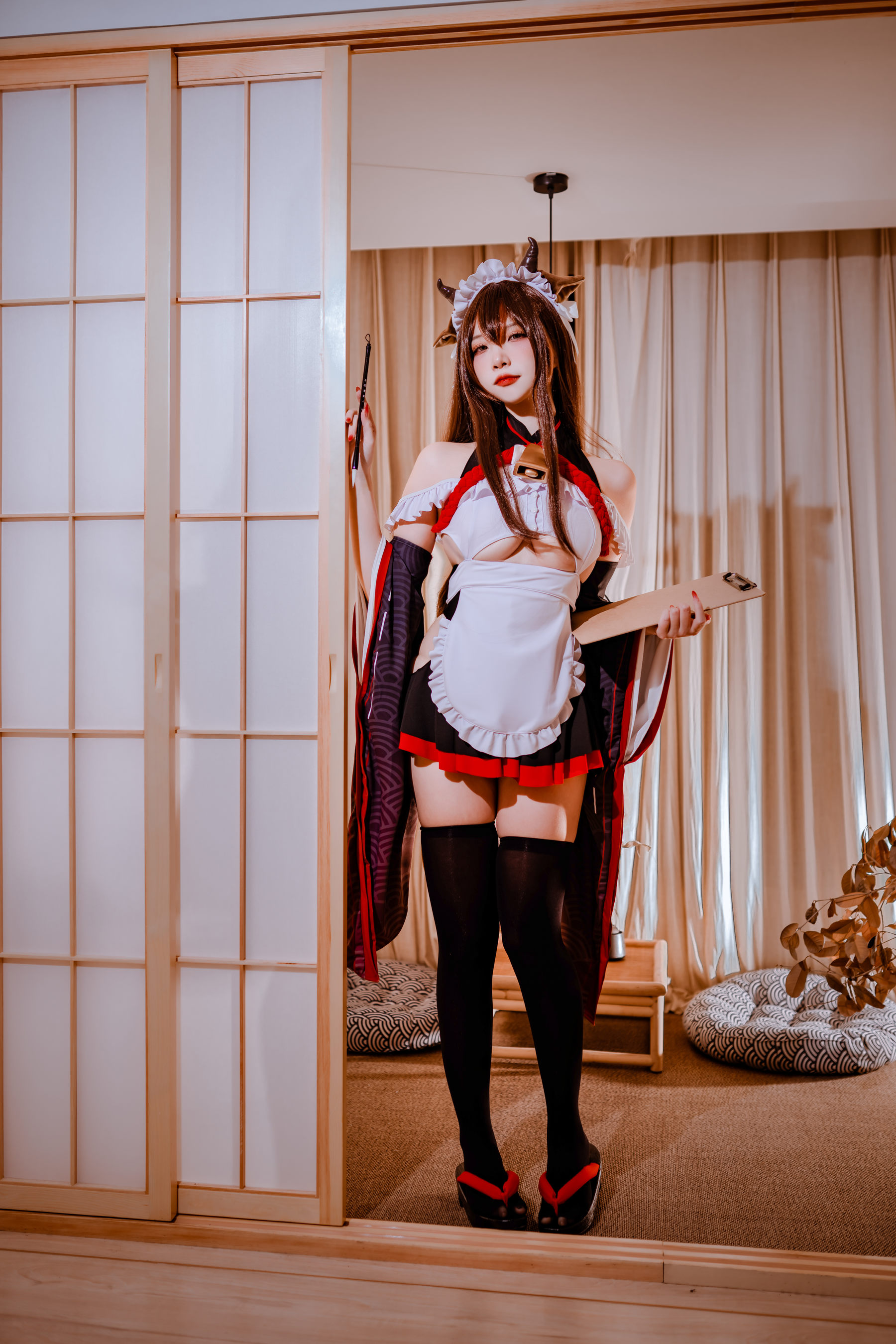 图片[2]-人气Coser二佐Nisa – 碧蓝樫野女仆-蕾丝百合网-美图分享,Cosplay美图,私房写真,套图下载