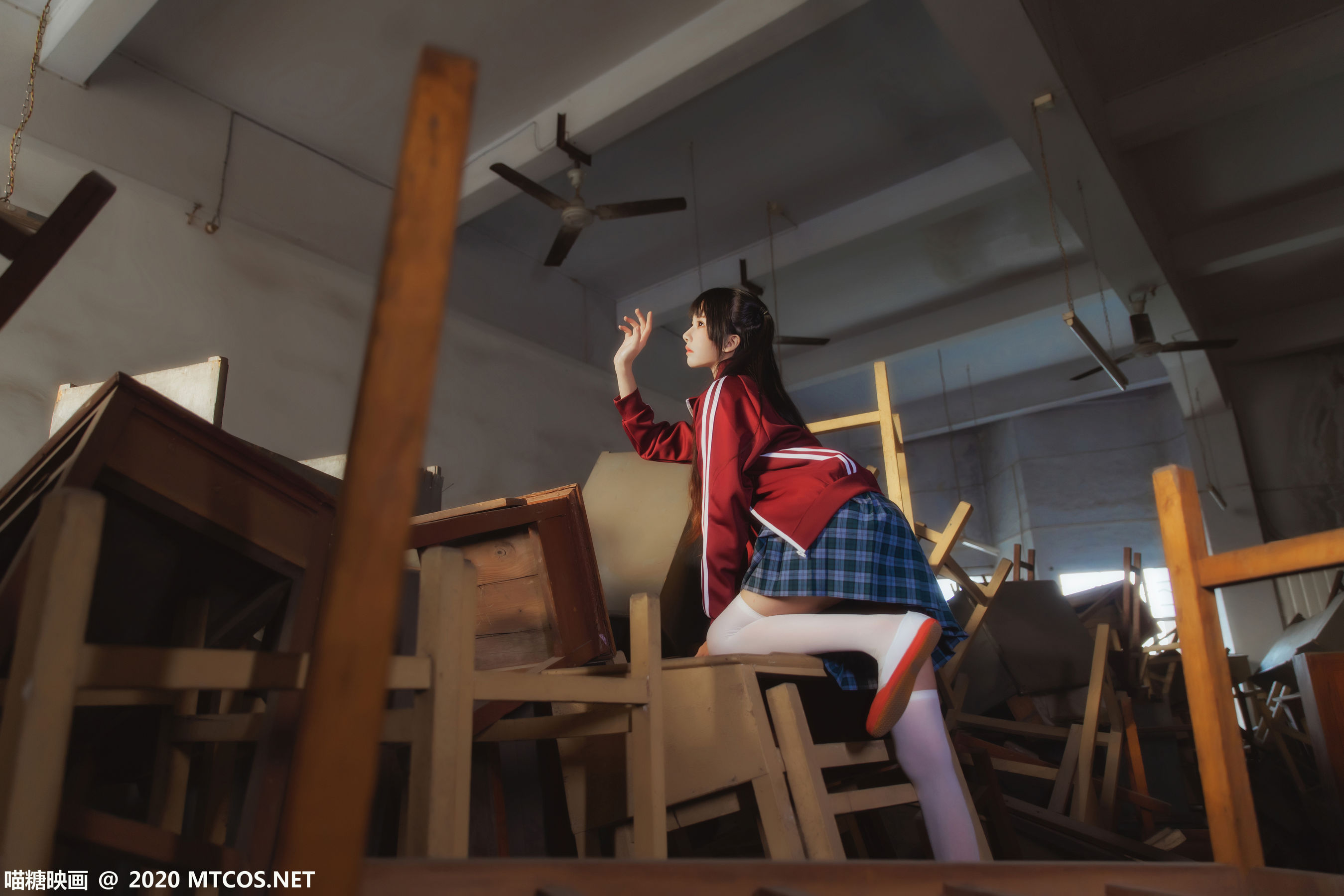 图片[7]-[喵糖映画] VOL.304 桜桃喵 废弃教室-秀臀网-高品质图集网